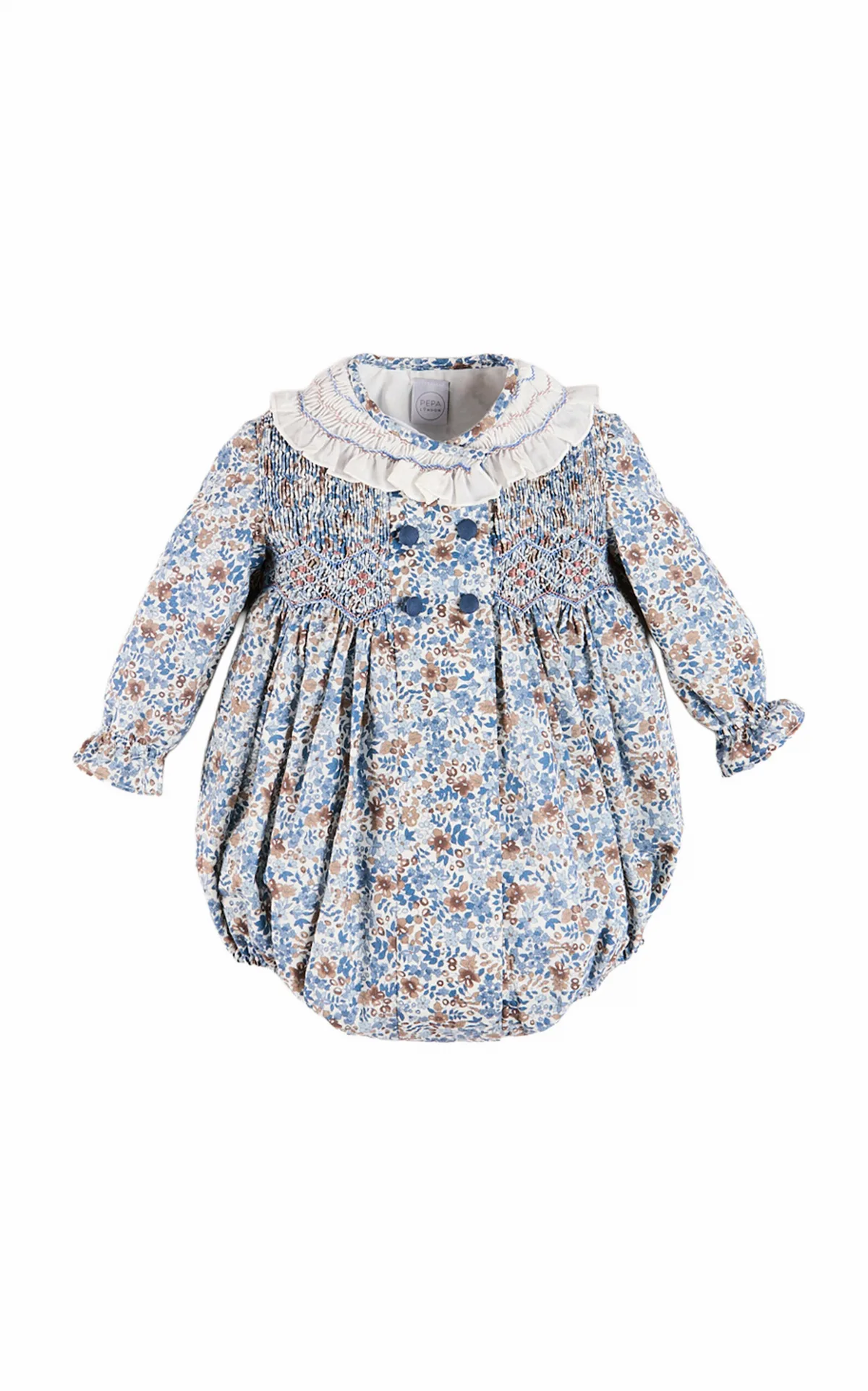 Kids' Beatrice Smocked Cotton Romper