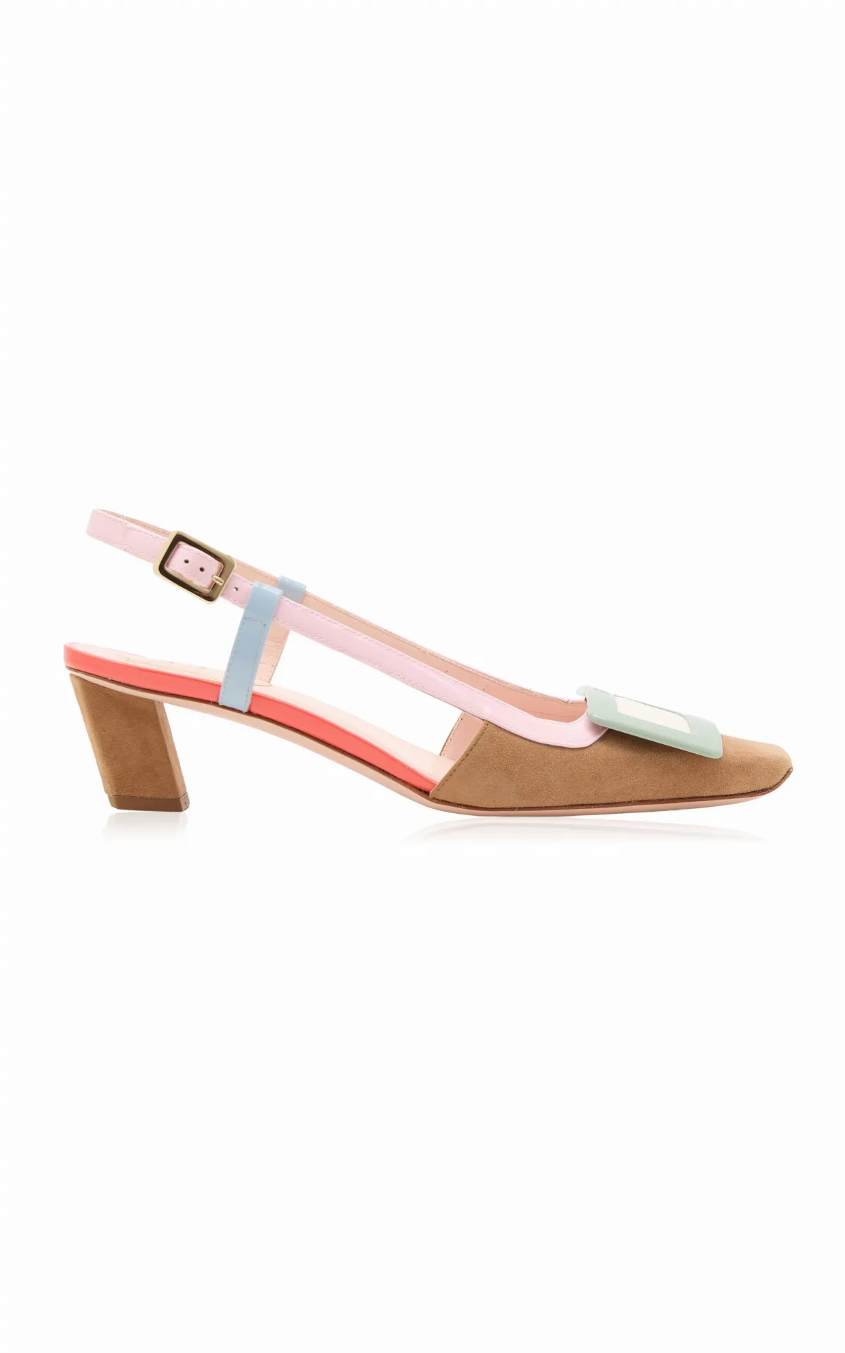 Belle Vivier Suede Slingback Pumps