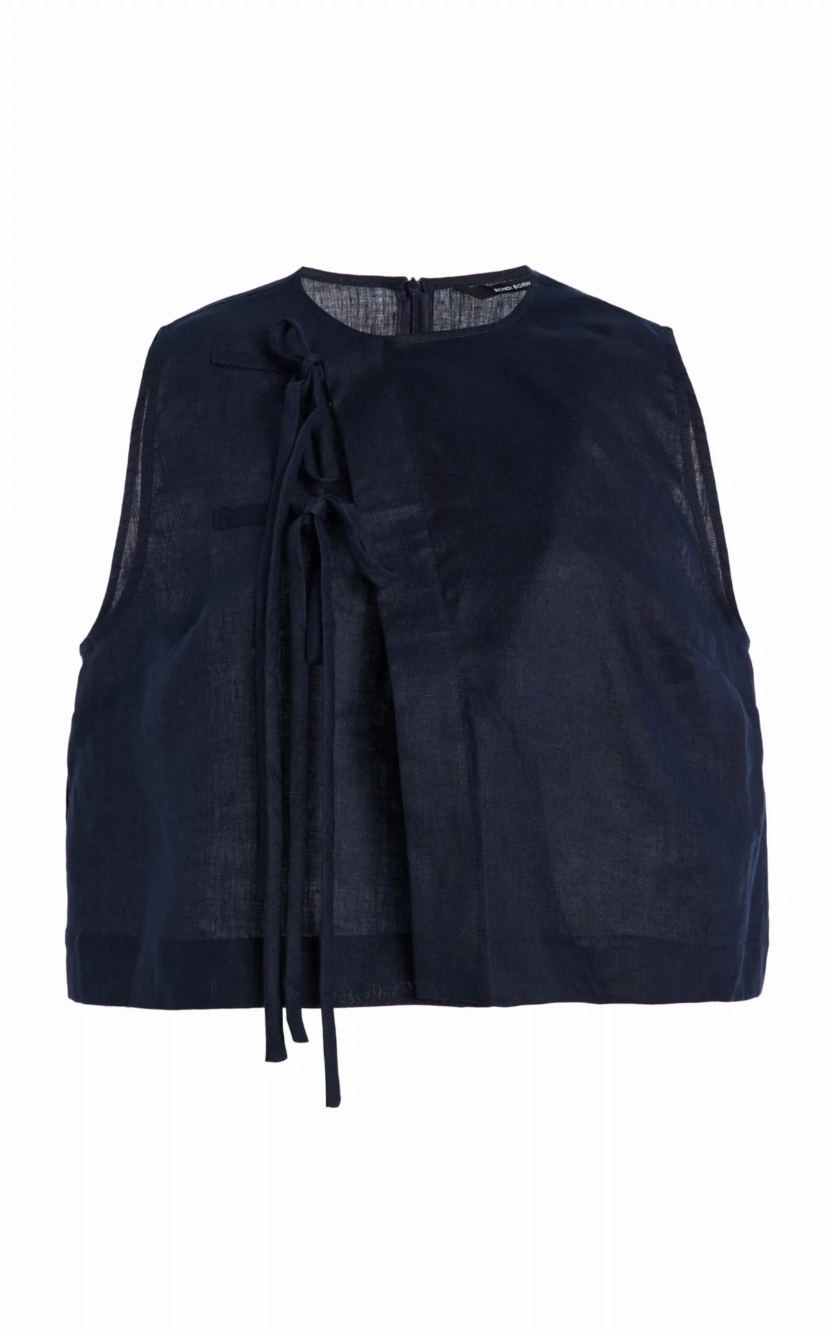 Leiden Tie-Front Linen Top