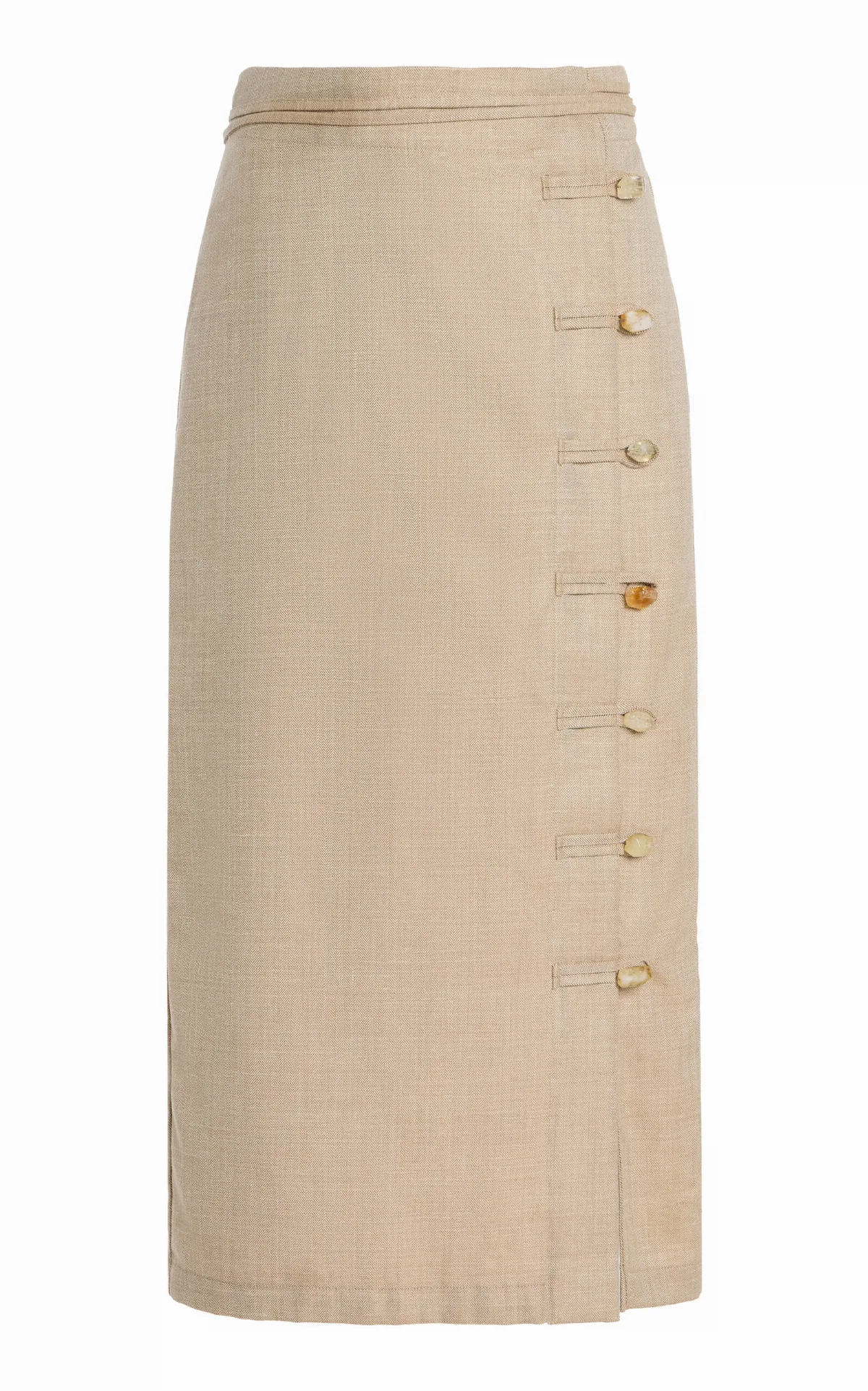 Exclusive The Bead Wool-Blend Midi Skirt