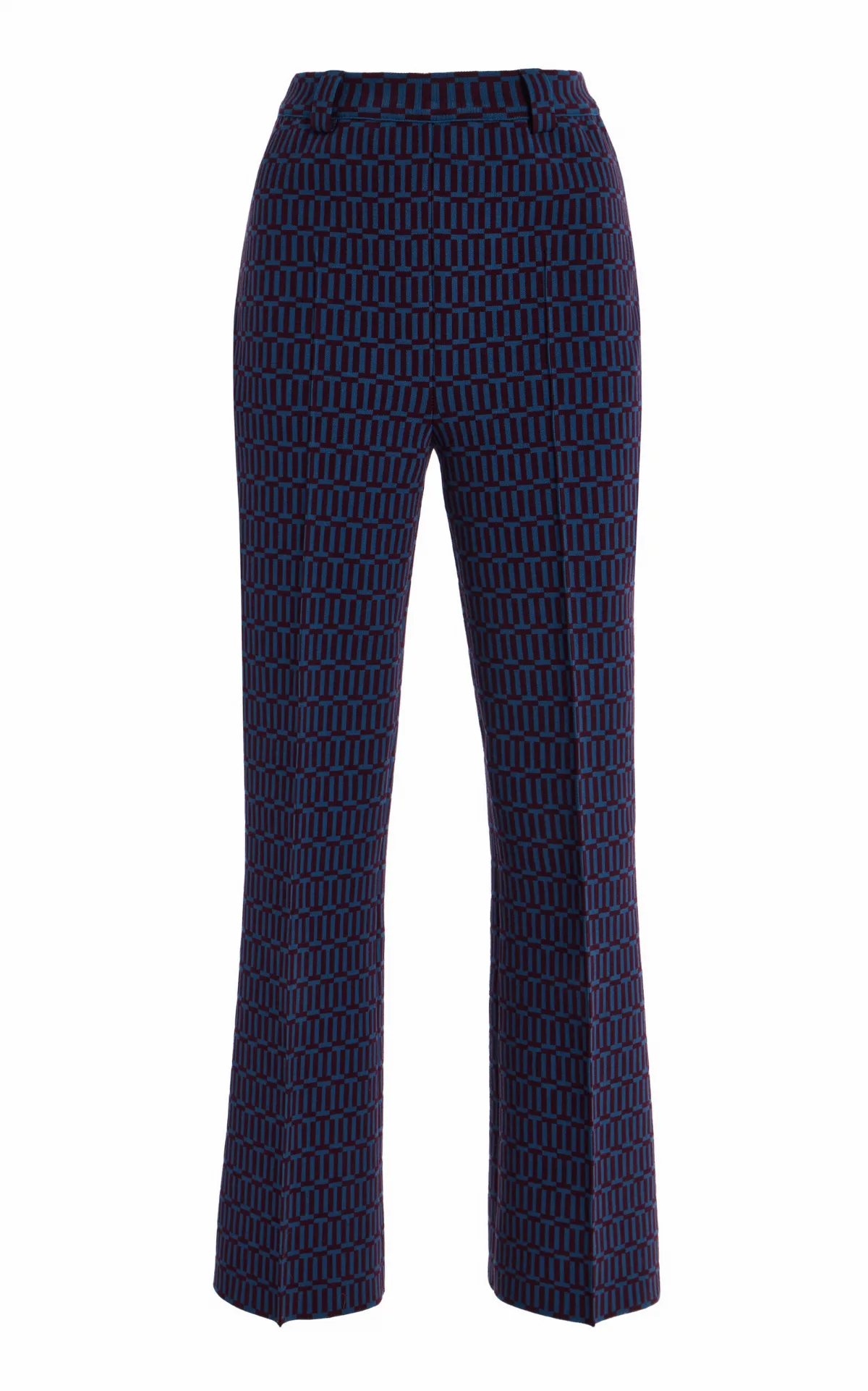 Charlie Cotton-Blend Geo-Jacquard Flared Pants