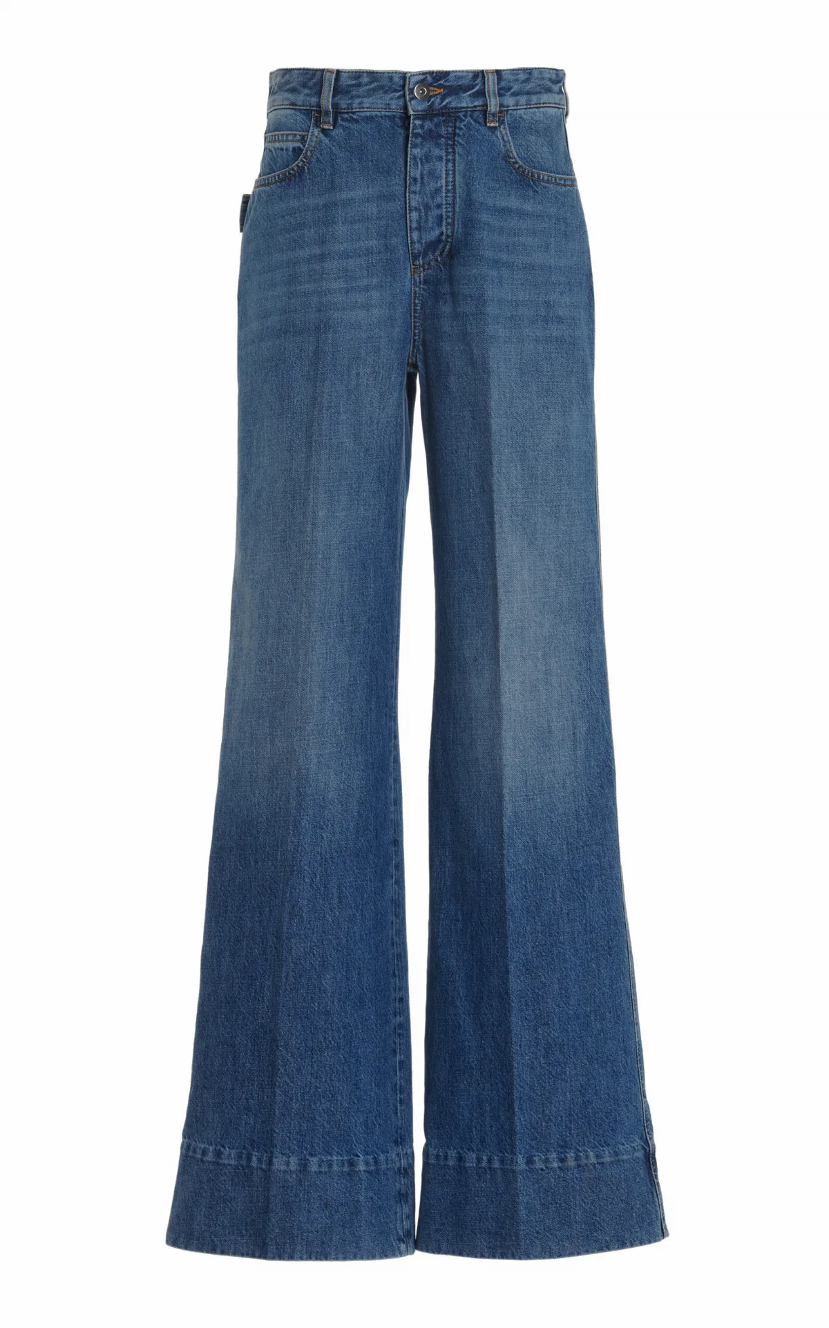 Rigid High-Rise Palazzo Jeans