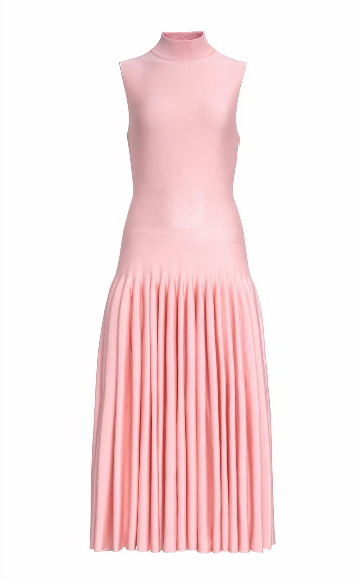 Drop-Waist Knit Cotton Midi Dress