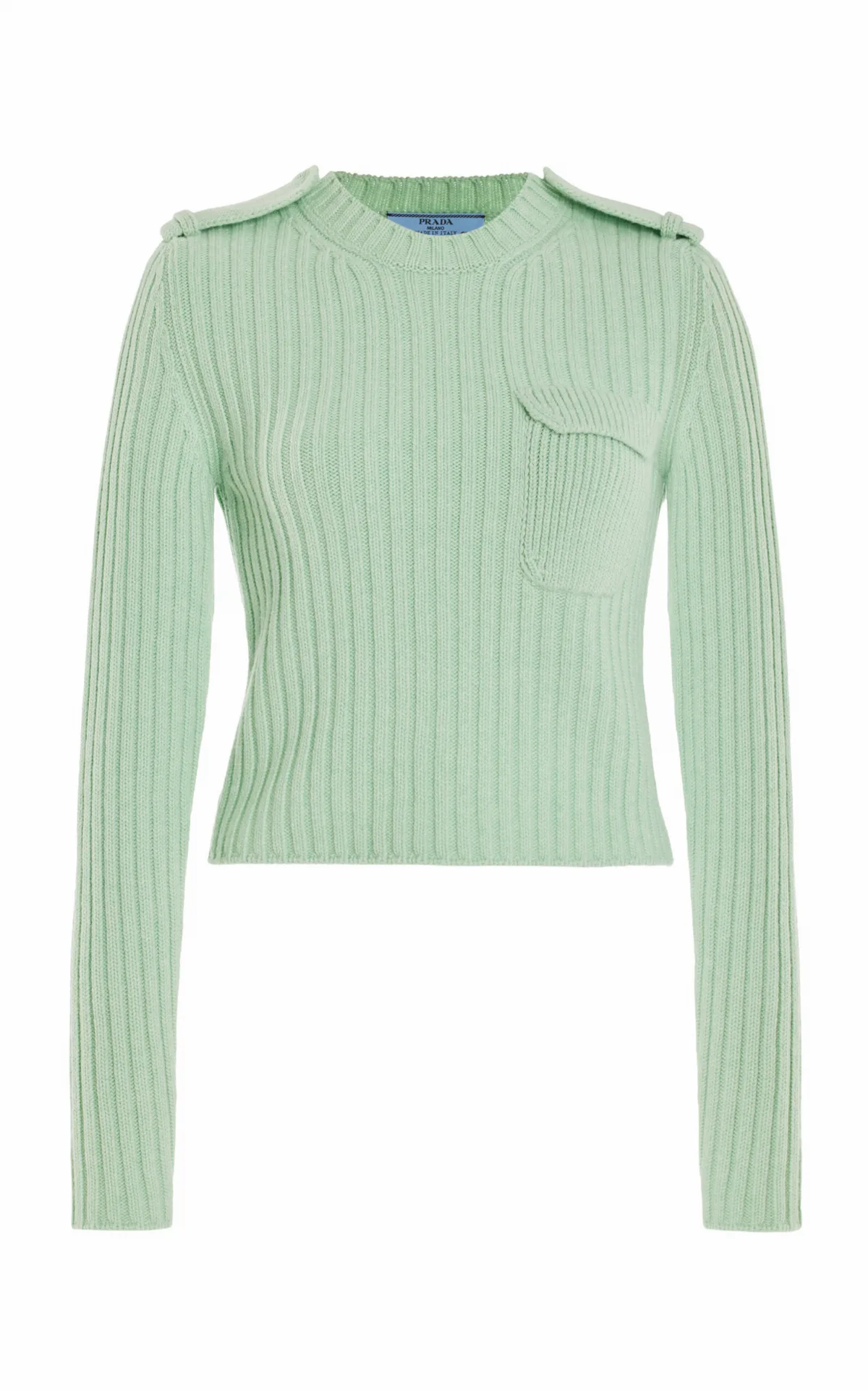 Cropped Knit Cashmere Sweater by Prada