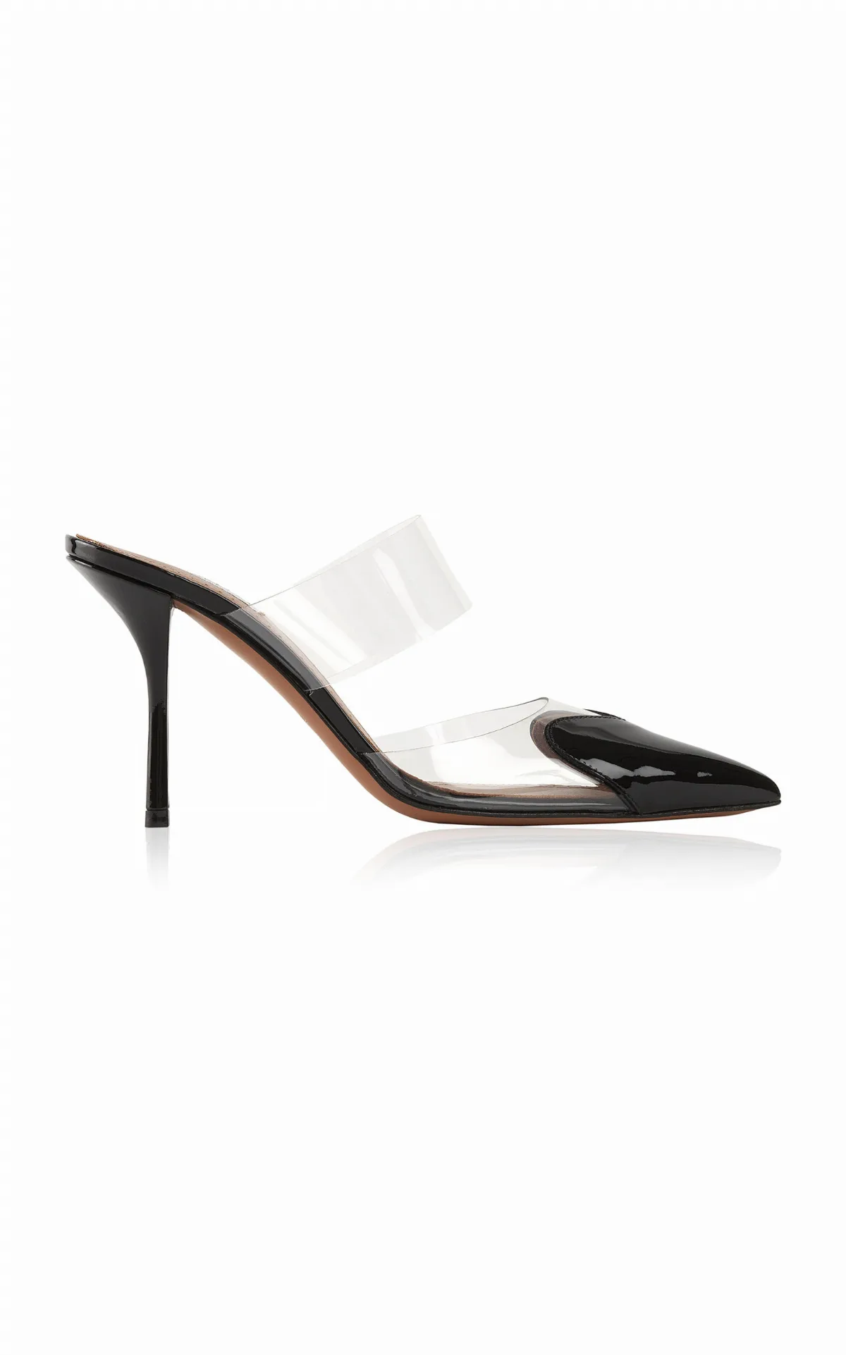 Le Cur PVC; Leather Mules