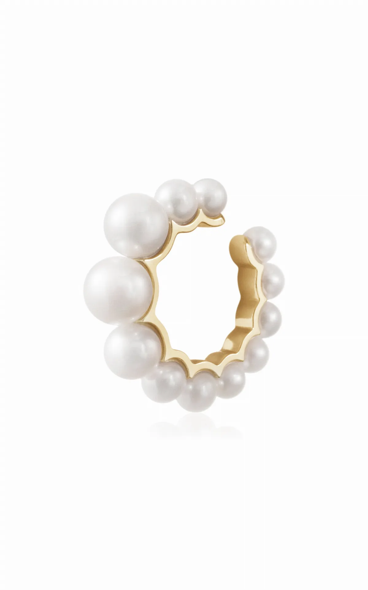14K Yellow Gold Pearl Ear Cuff by Sophie Bille Brahe