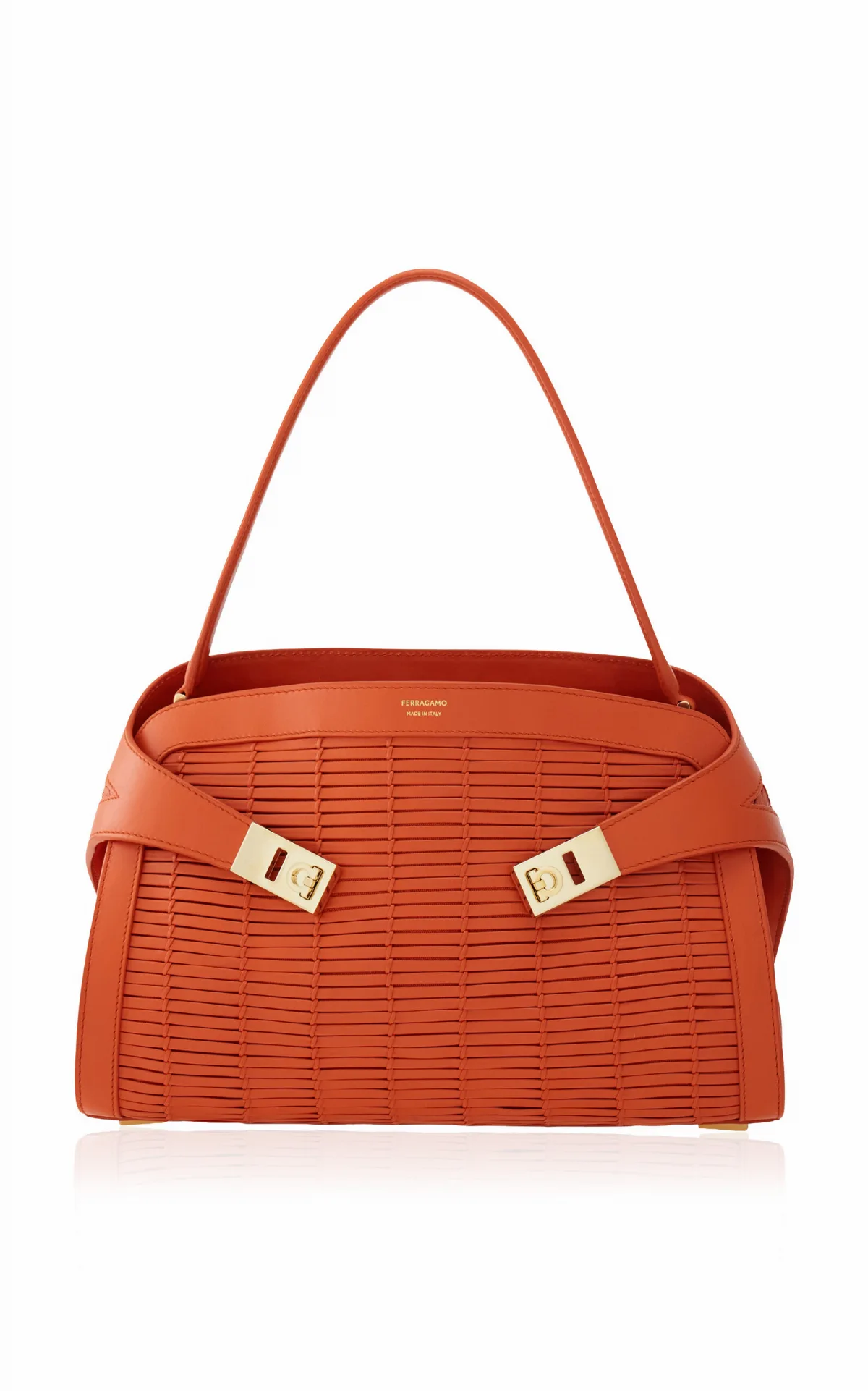 Hug Woven Leather Handbag