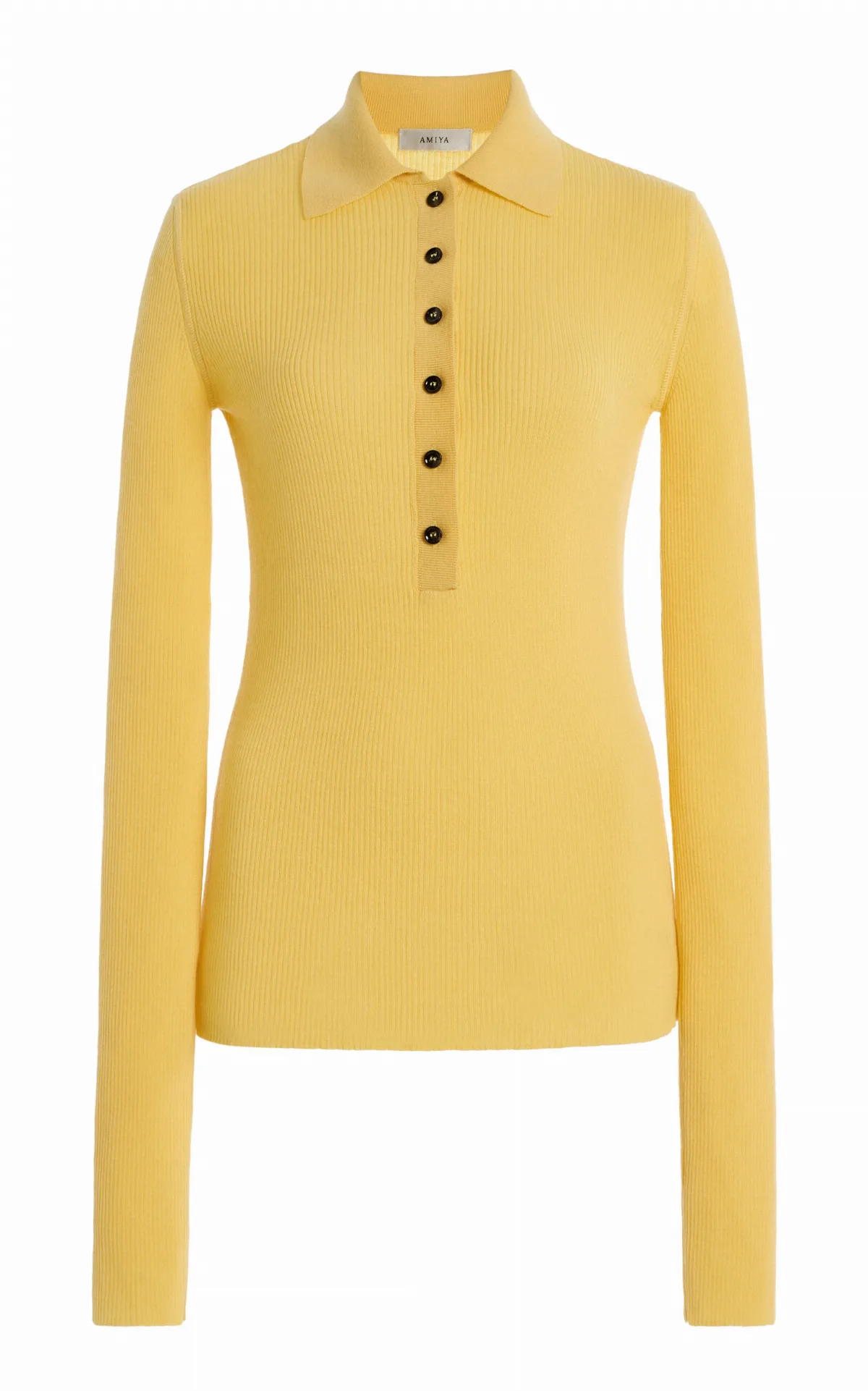 Georgia Fitted Wool Polo Top