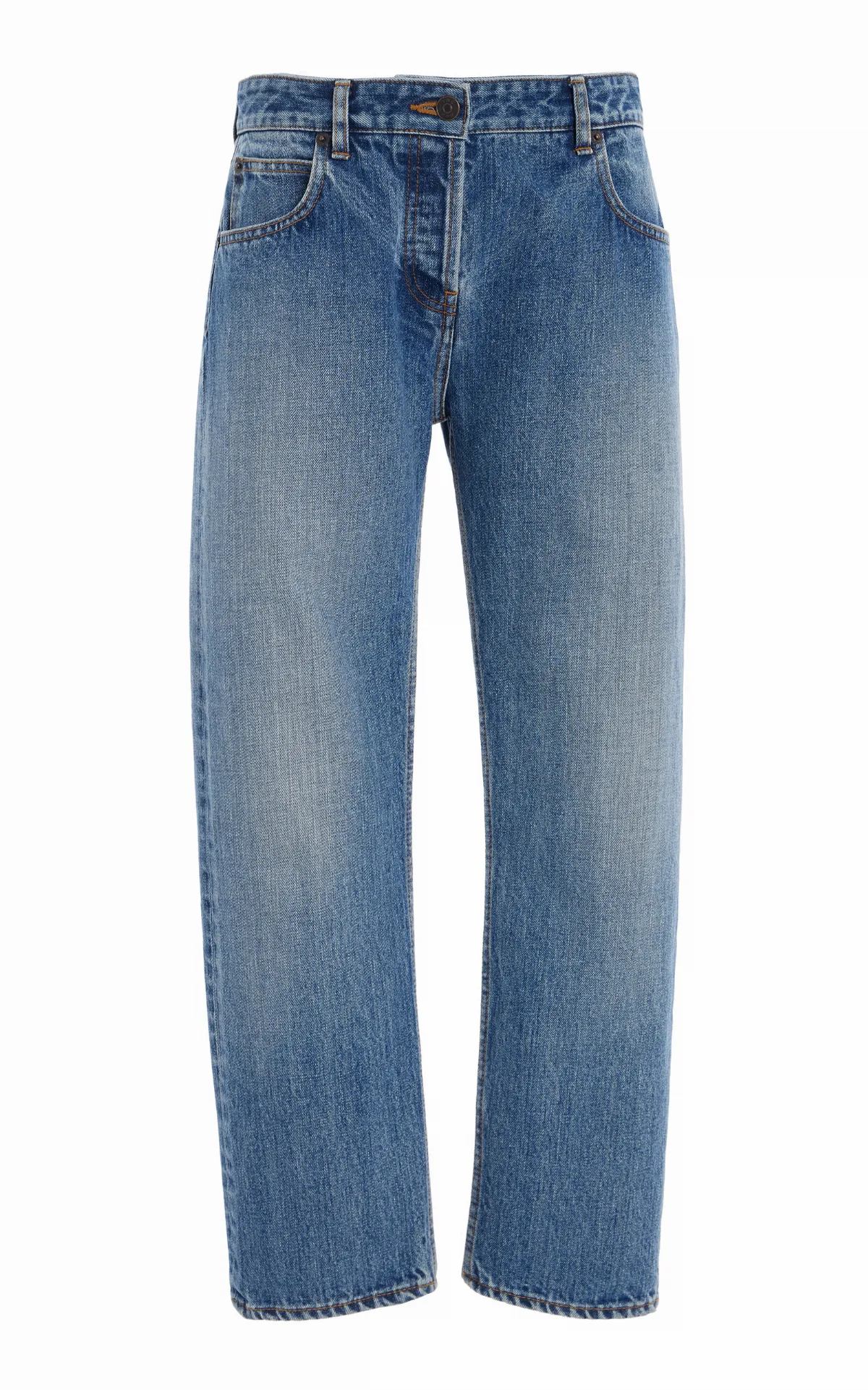 Riaco Rigid Mid-Rise Straight-Leg Jeans