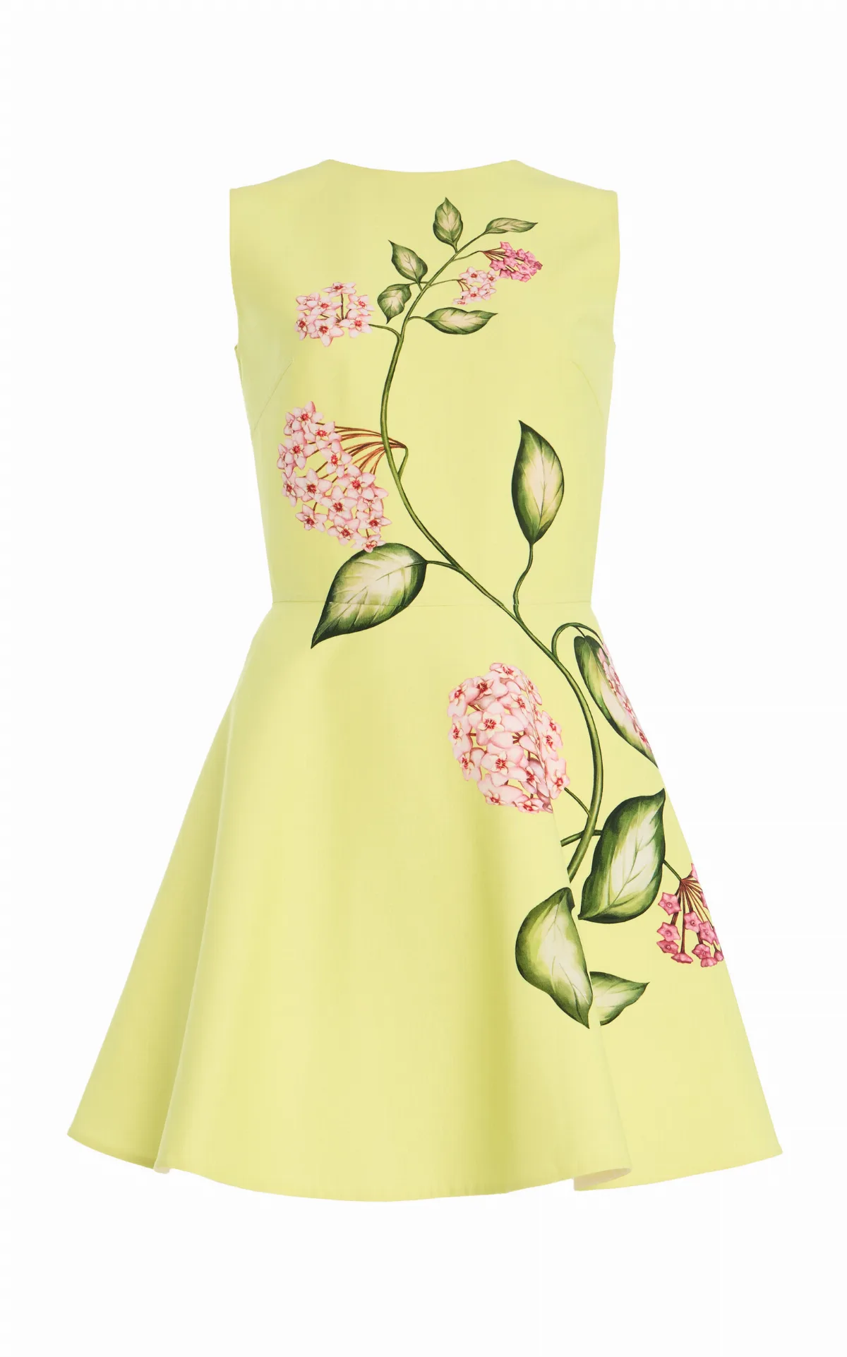 Porcelain Flowers Wool-Blend Mini Dress
