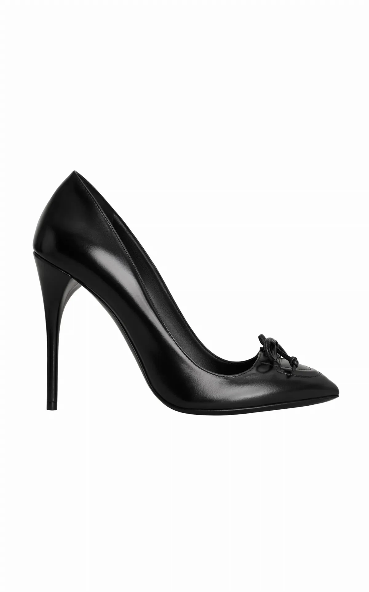 Bow-Detailed Leather Pumps