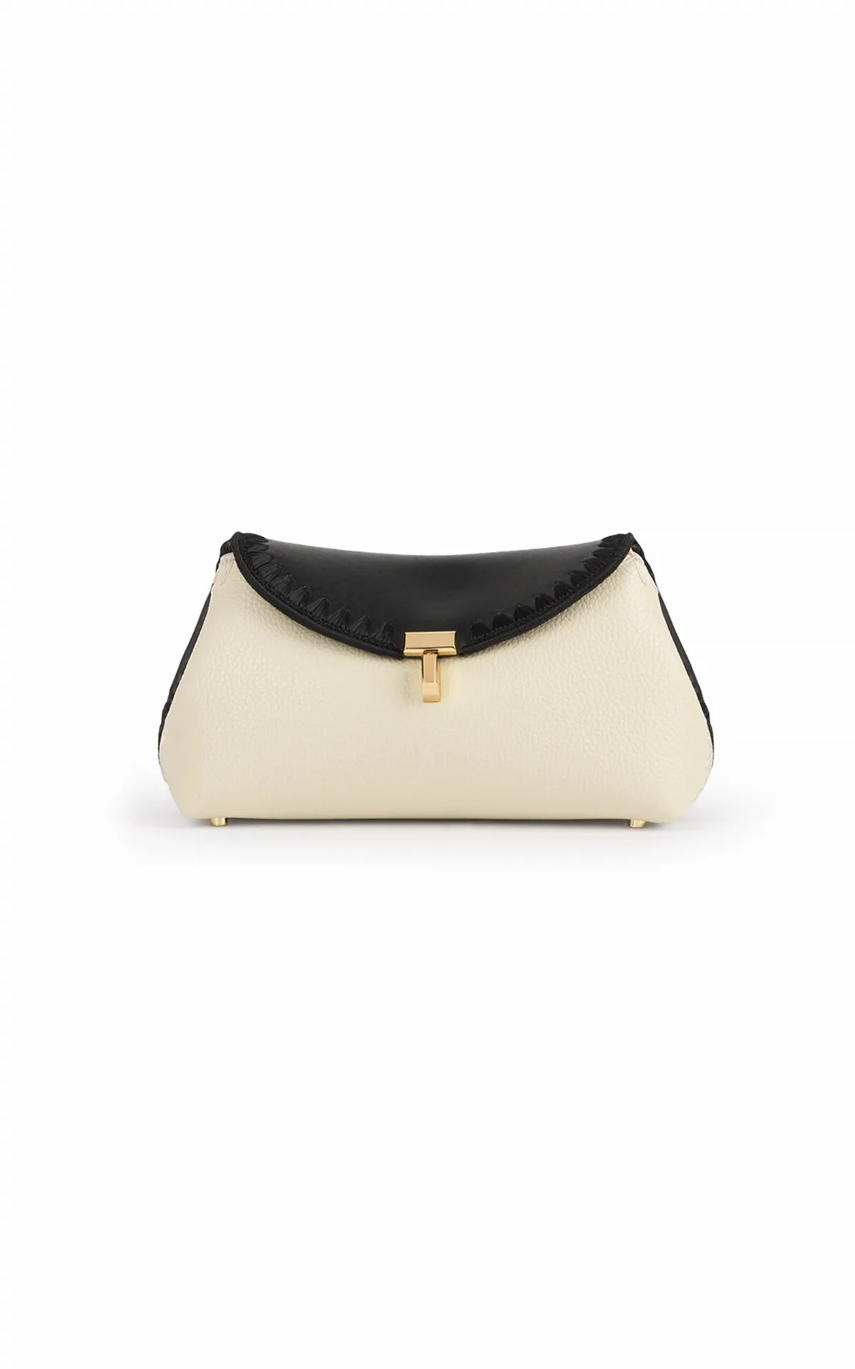 Mini T-Lock Embroidered Leather Clutch