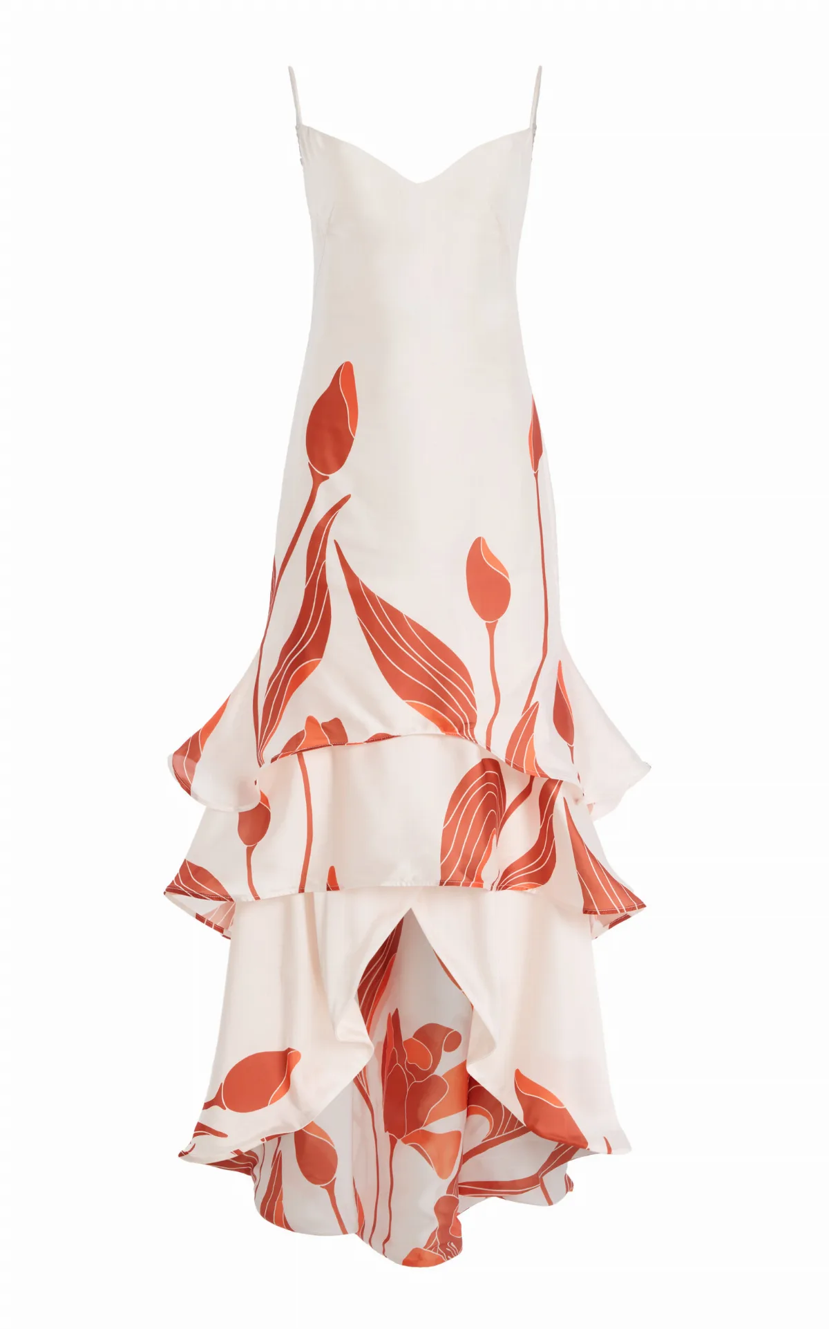 Exclusive Arte Mio Tulip-Printed Satin Maxi Dress