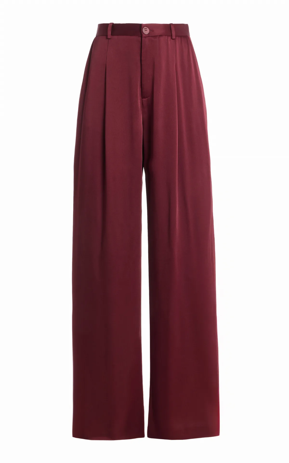 Pleated Satin Relaxed Pants