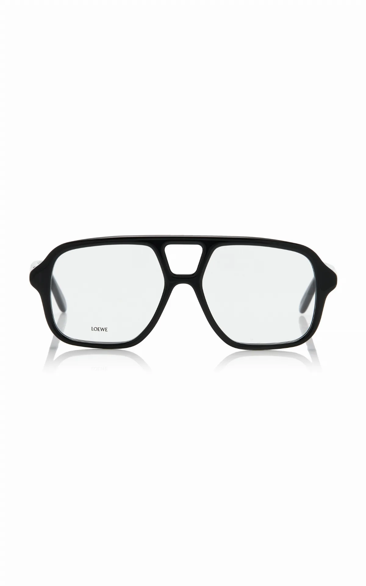 Slim Aviator-Frame Acetate Glasses