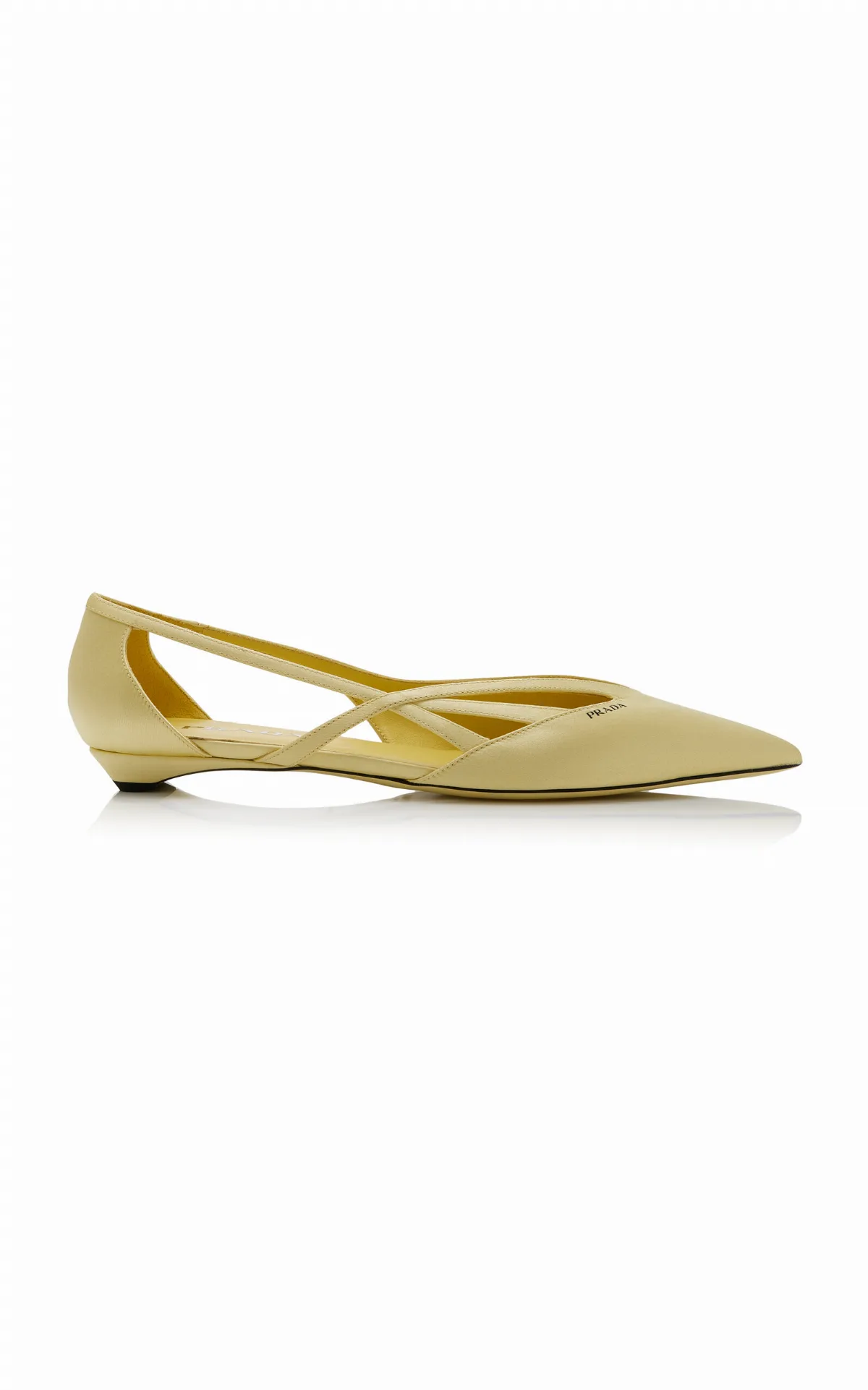 Cutout Leather Ballet Flats