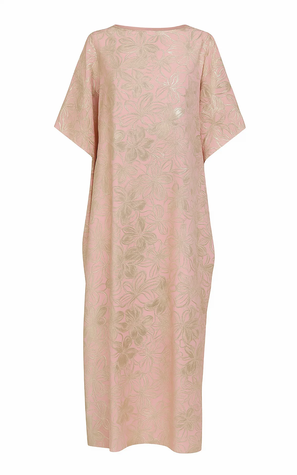 Metallic Floral-Print Maxi Caftan by Dima Ayad