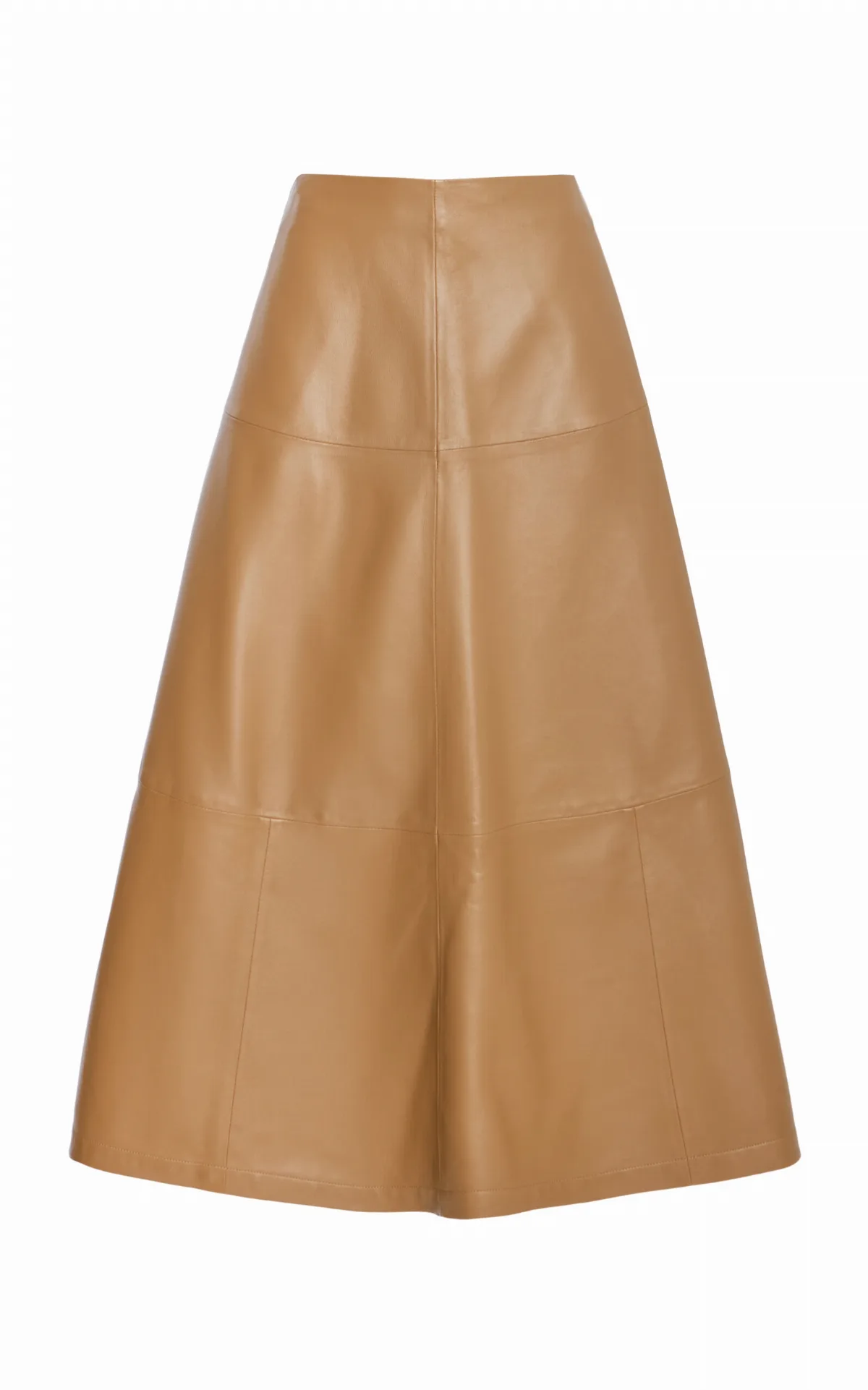 Varda Leather Midi Skirt