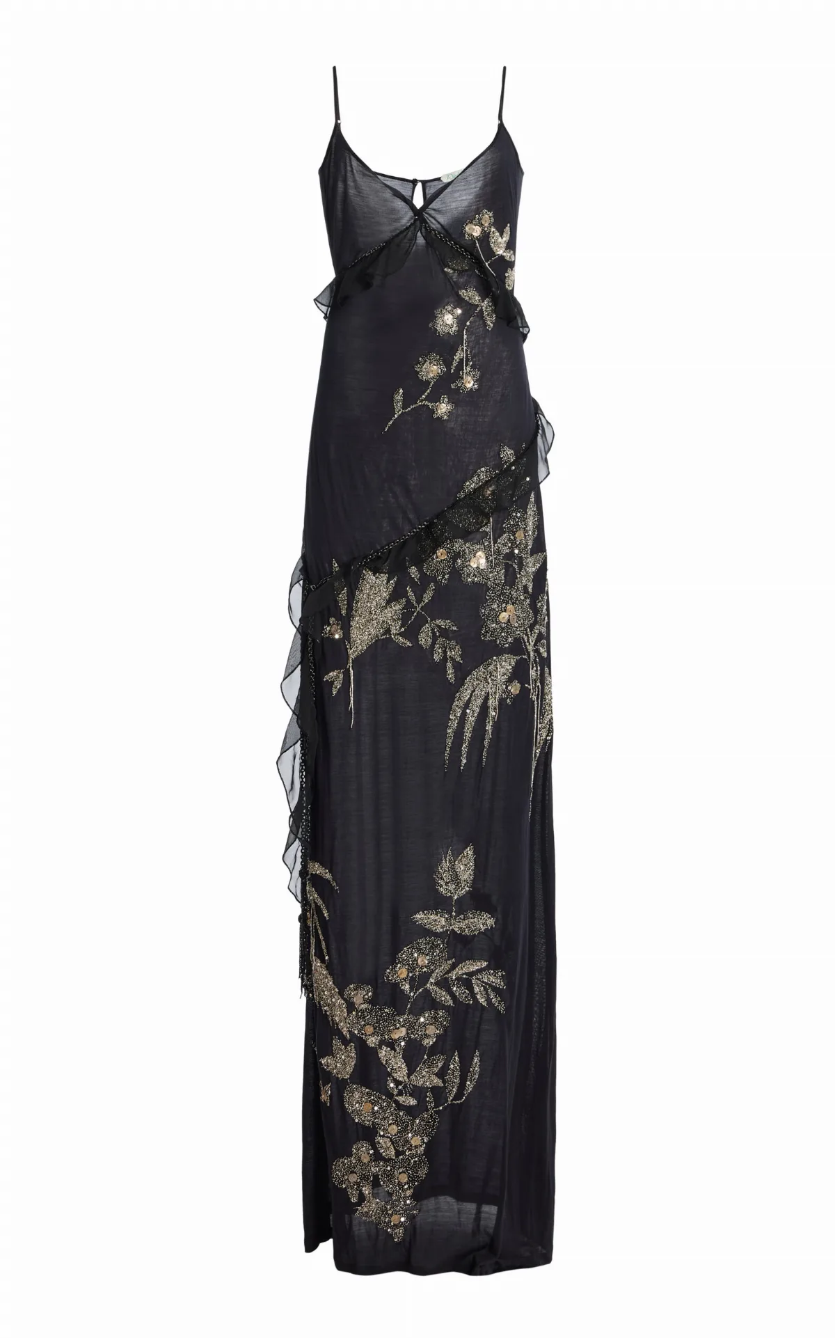 Arbe Embroidered Silk Jersey Dress