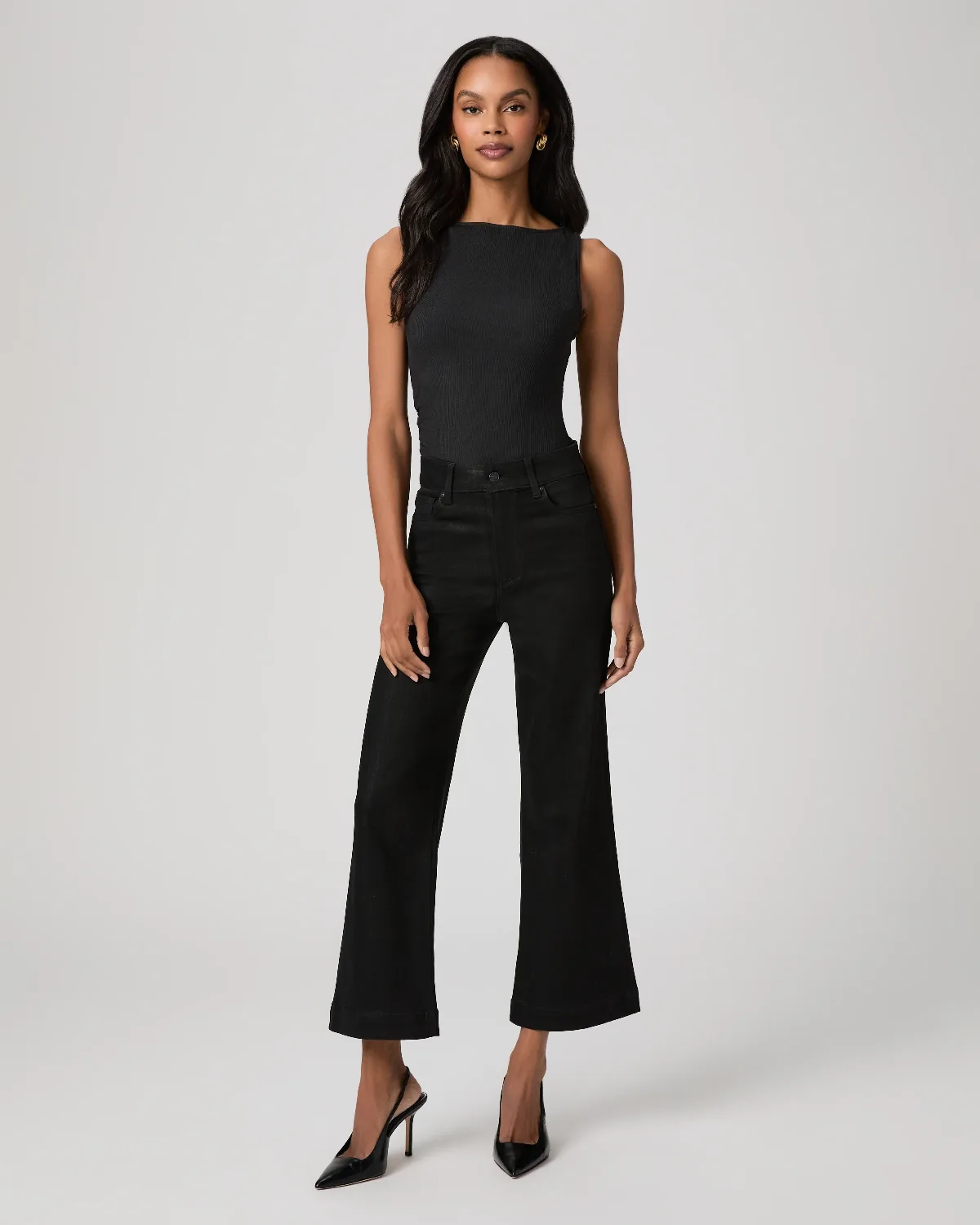 Anessa Wide Leg Jean - Luxe Coating