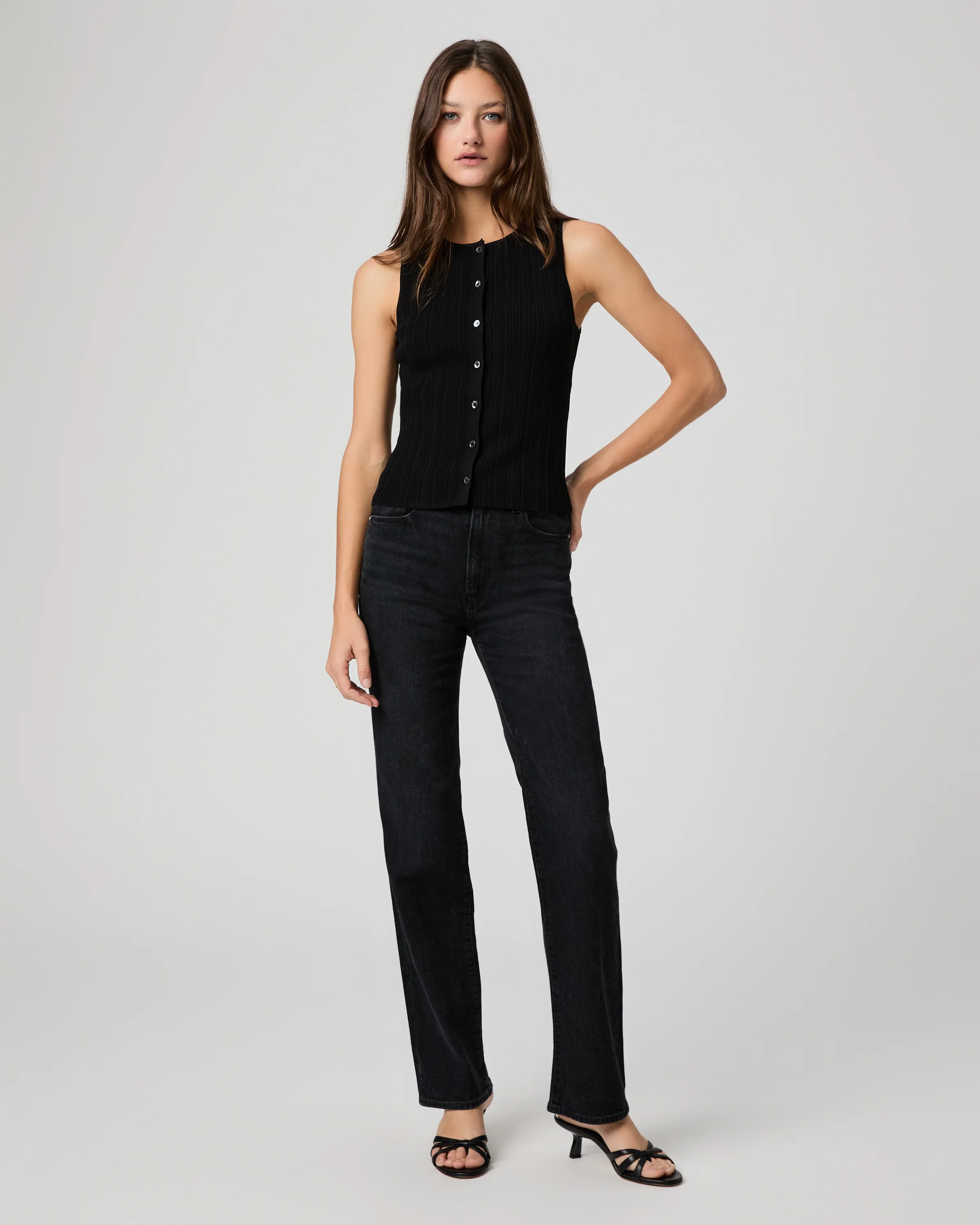 Stevie 31 Inch Straight Jean - Black Void