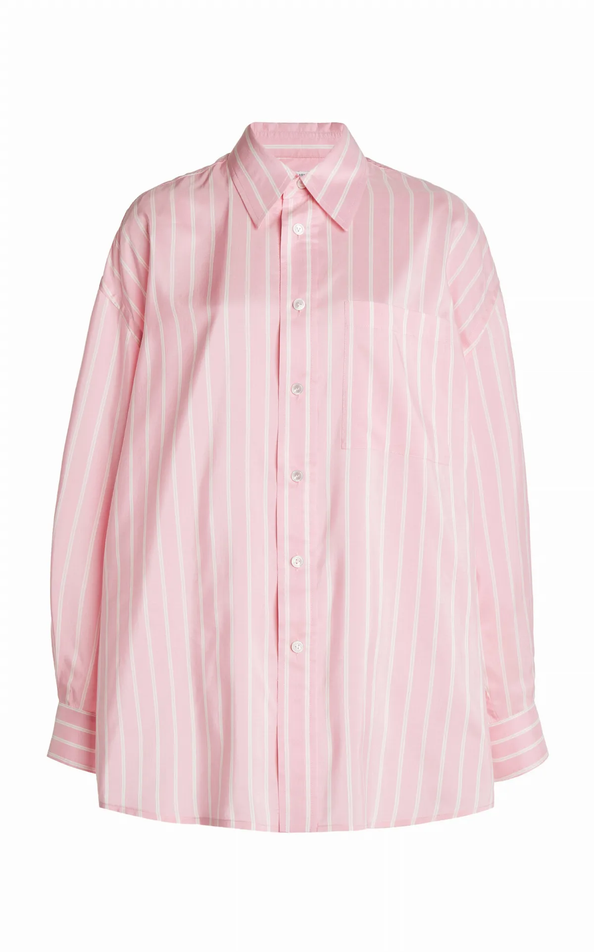 Striped Silk Button-Down Shirt