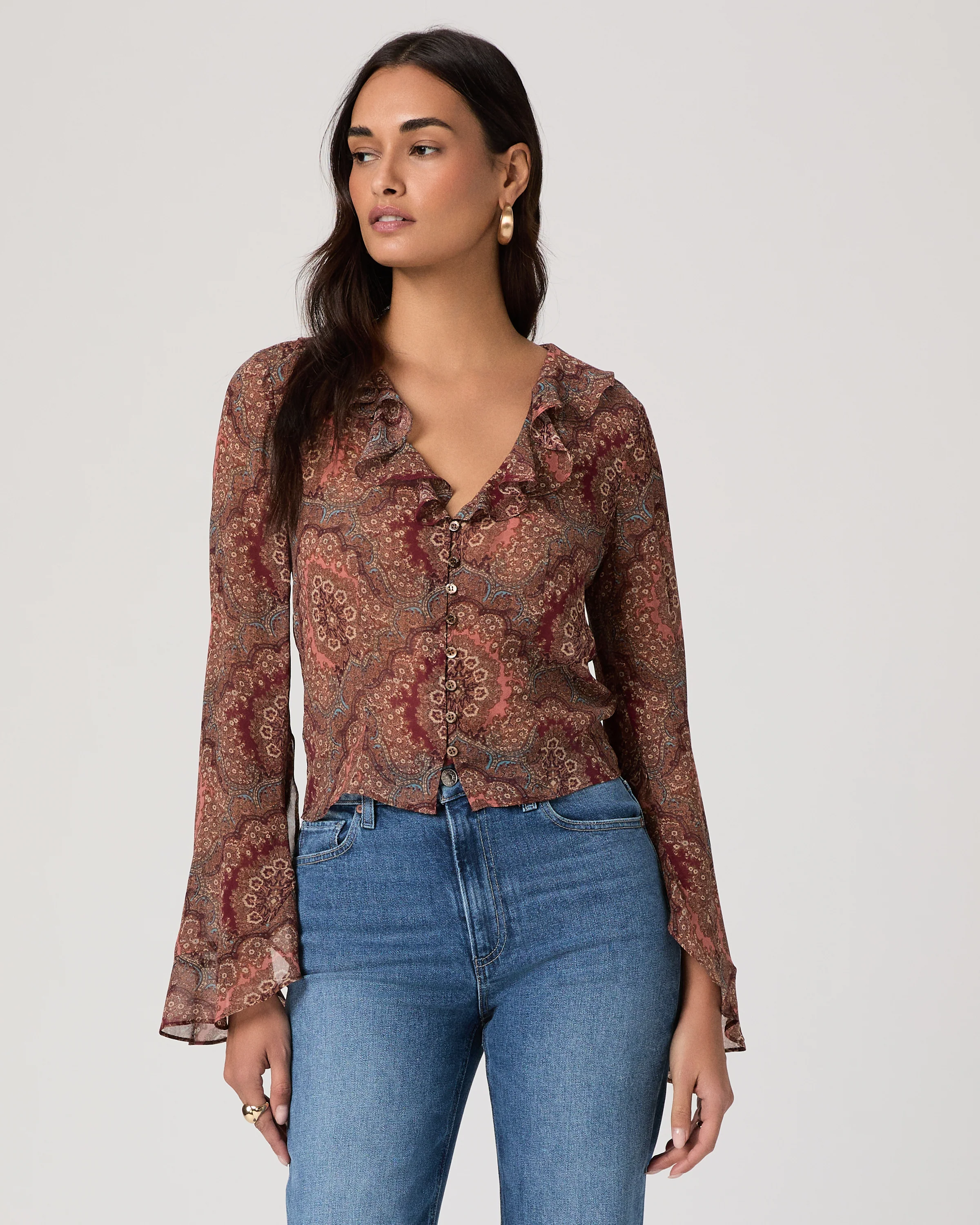 Eve Blouse - Sunset Multi Silk