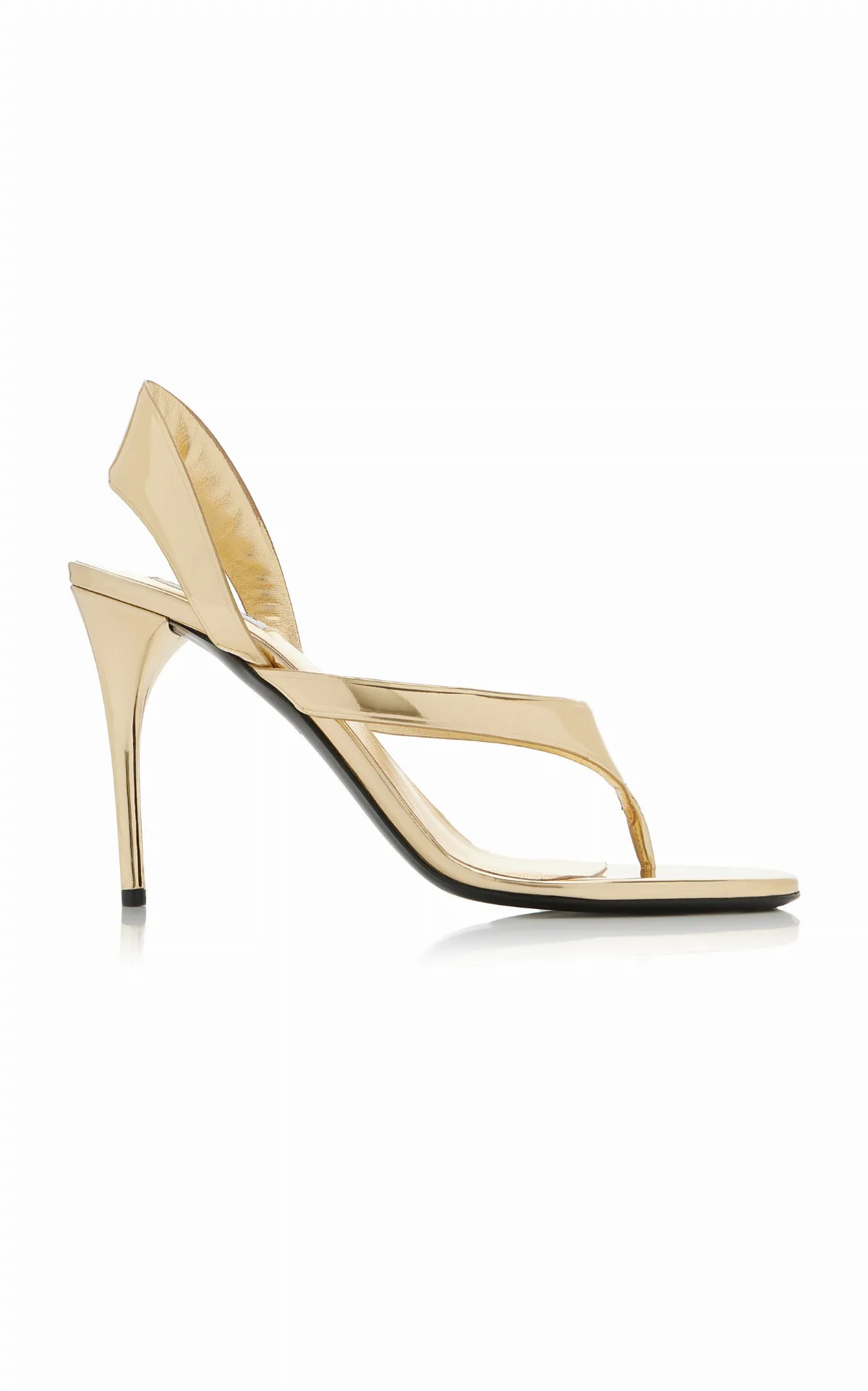Infradito Metallic Leather Sandals