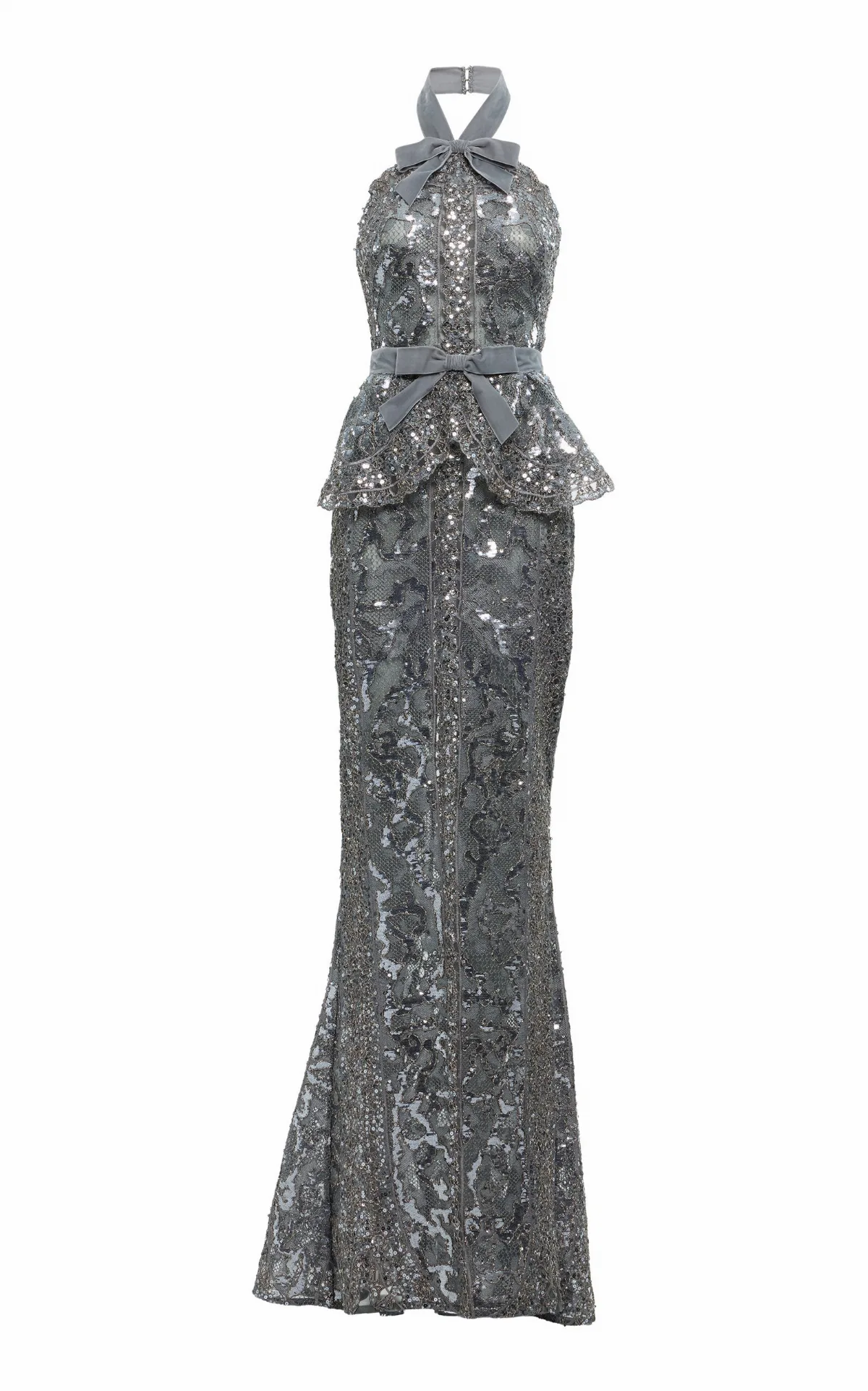 Embroidered Silk-Blend Maxi Dress