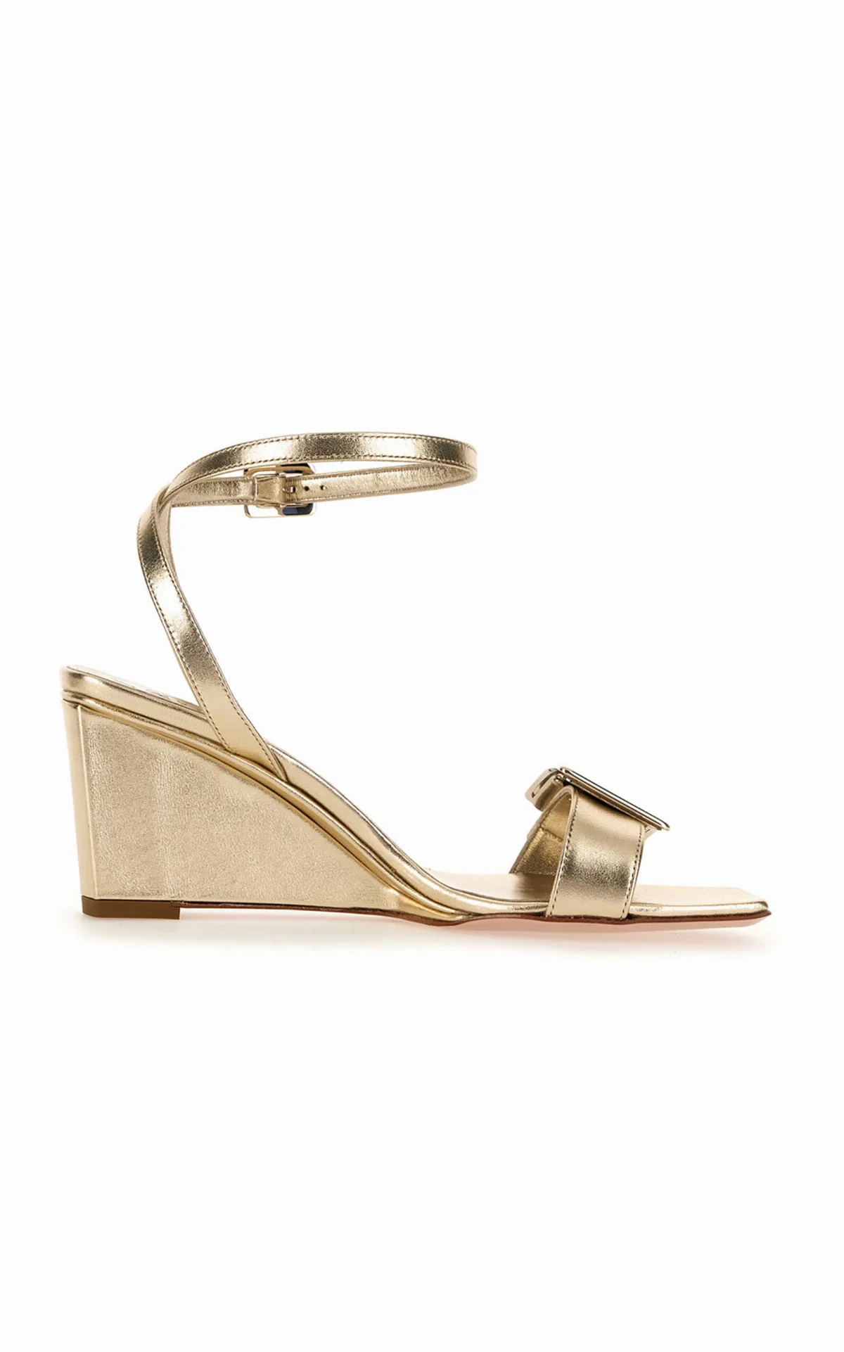 Belle Vivier Leather Wedge Sandals