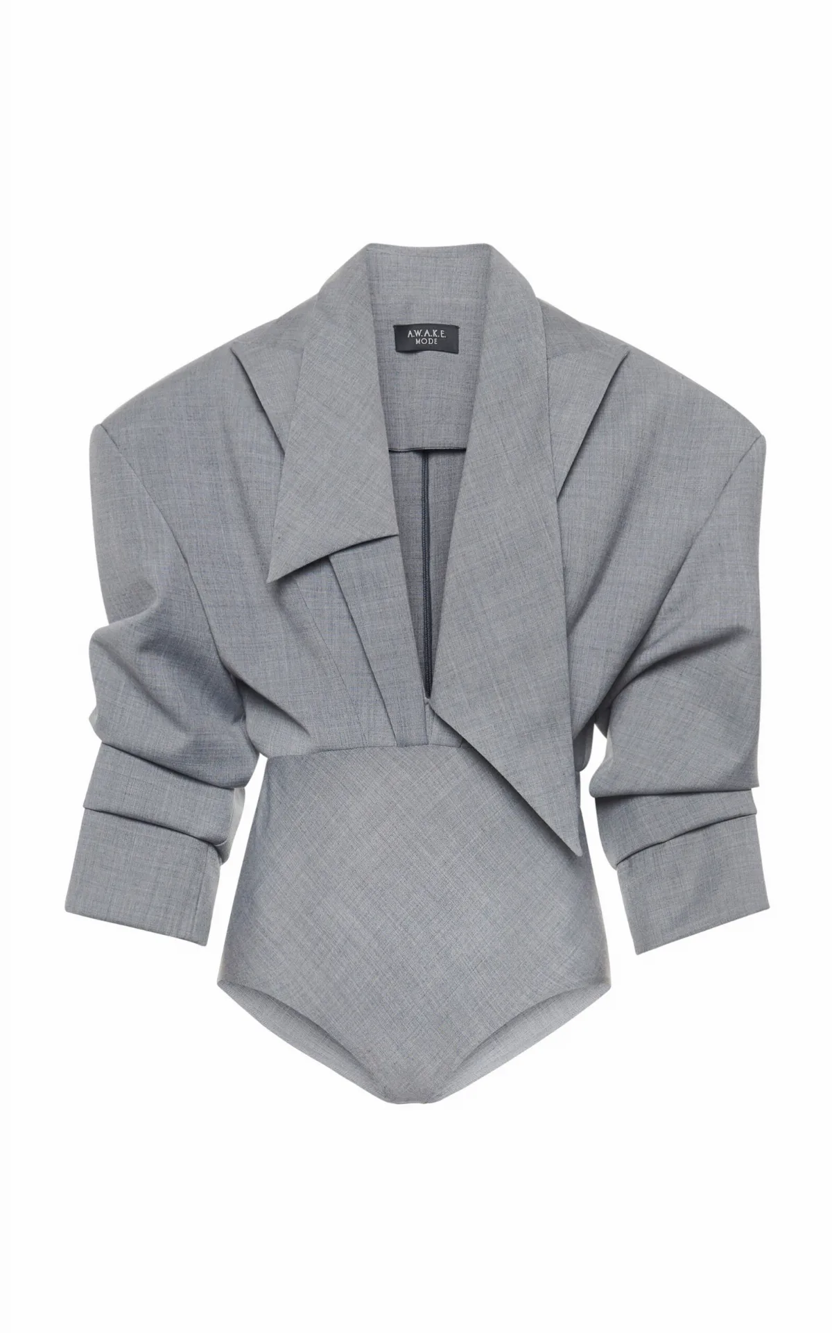 Tailored Wool-Blend Bodysuit