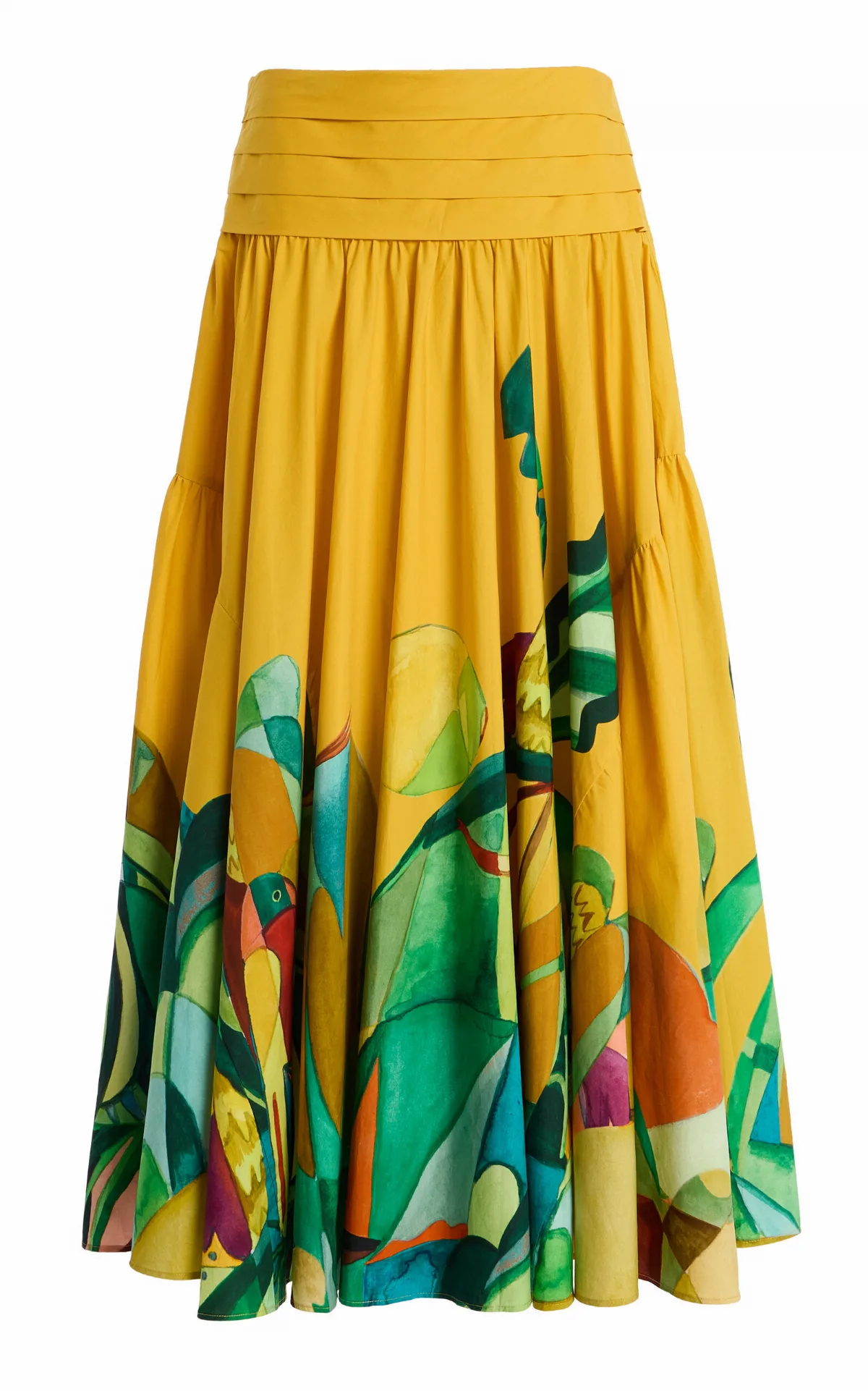 Mokshini Printed Organic Cotton Midi Skirt