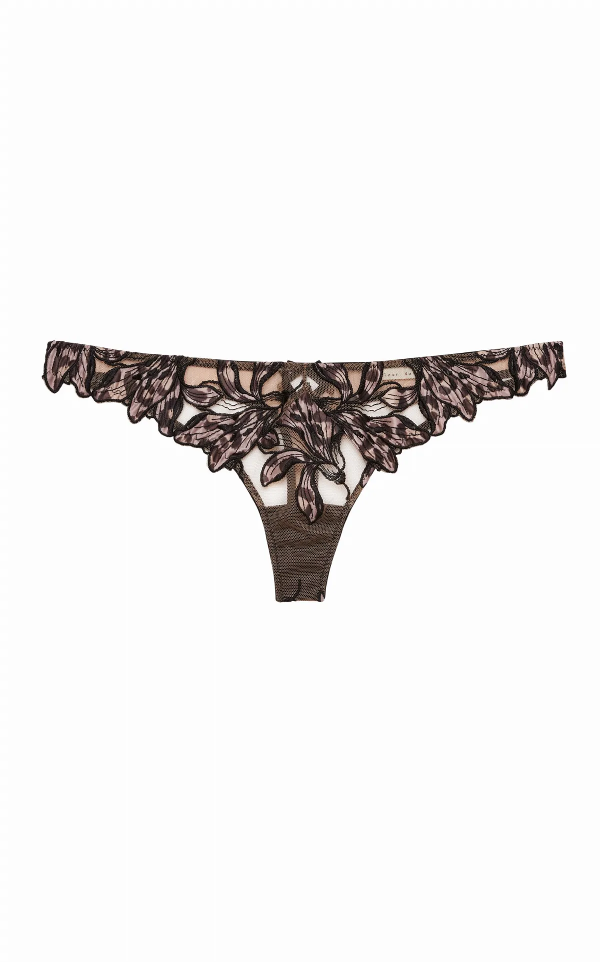 Lily Embroidered Thong by Fleur du Mal