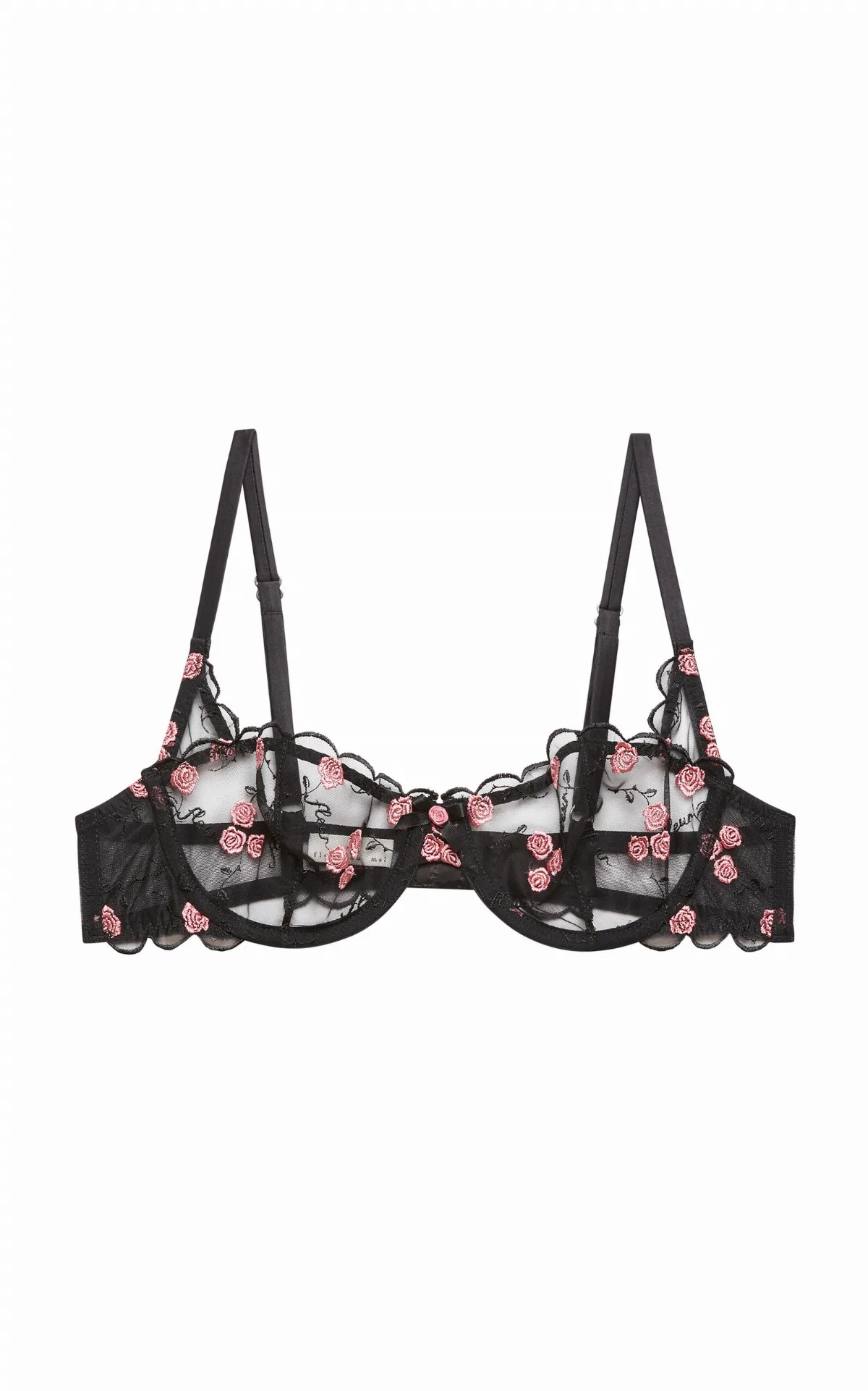 Rose and Vine Embroidery Balconette Bra