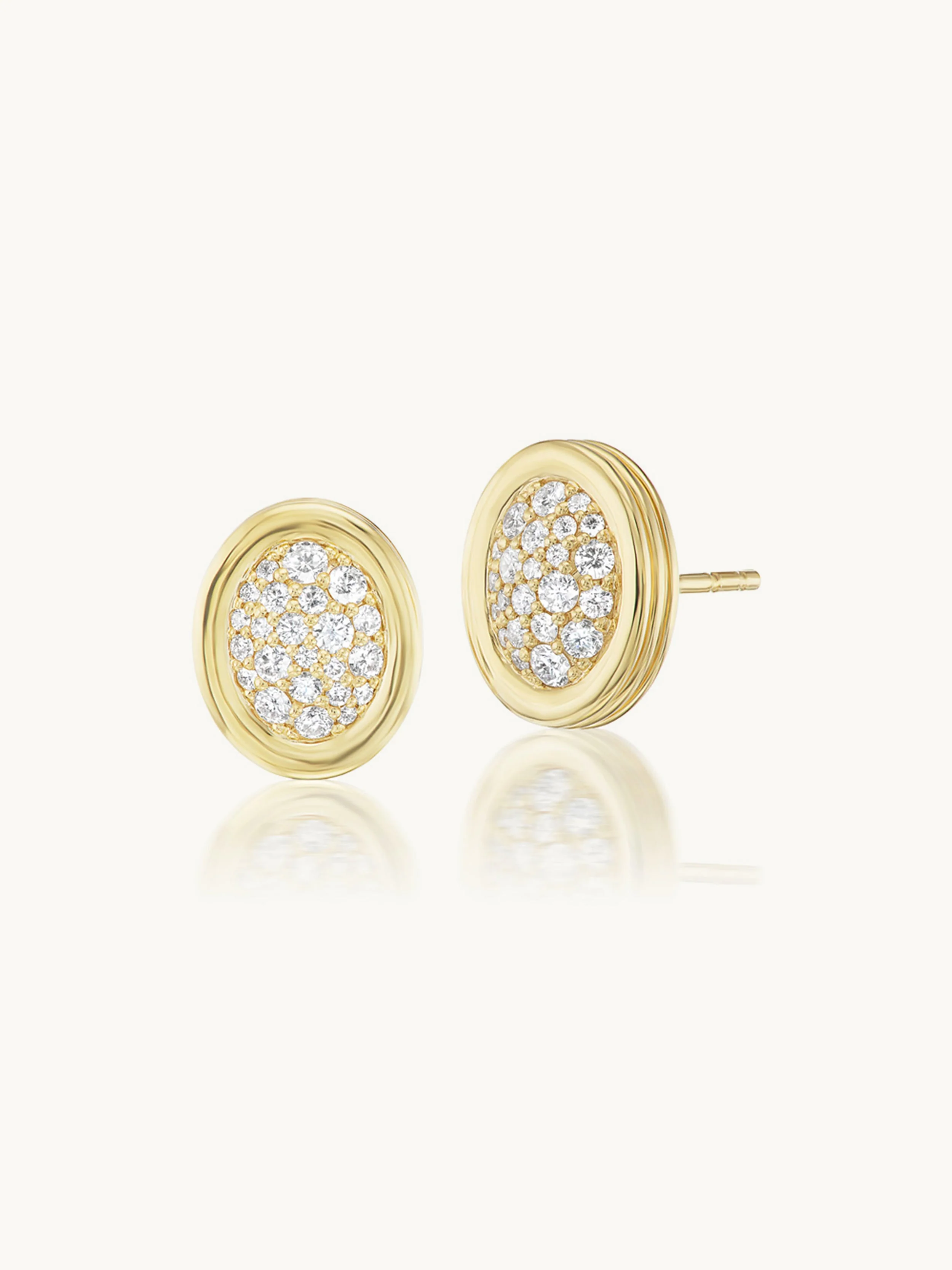 Scúba Studs 18k Yellow Gold / Diamonds