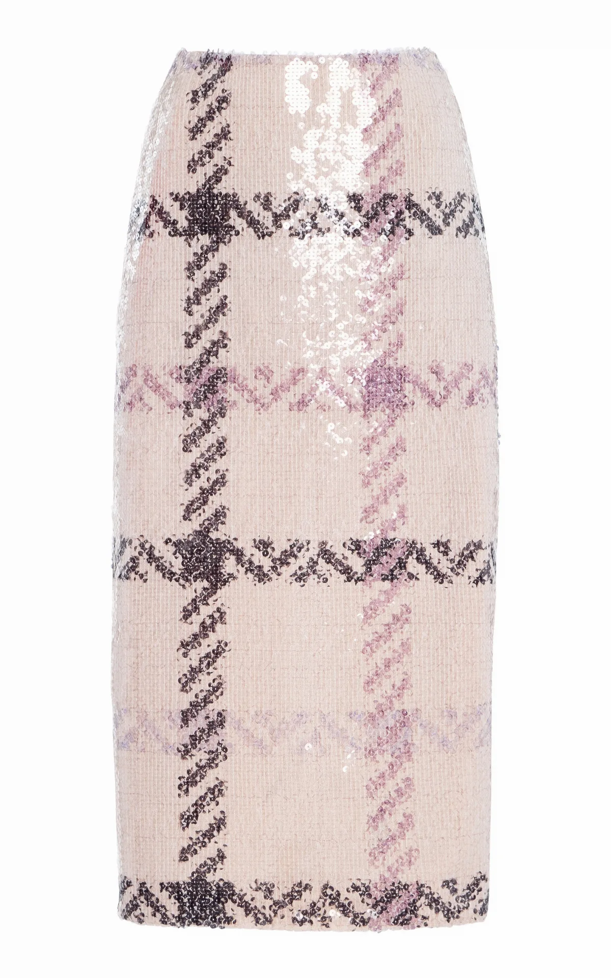 The Mercer Paillette Patterned Midi Skirt