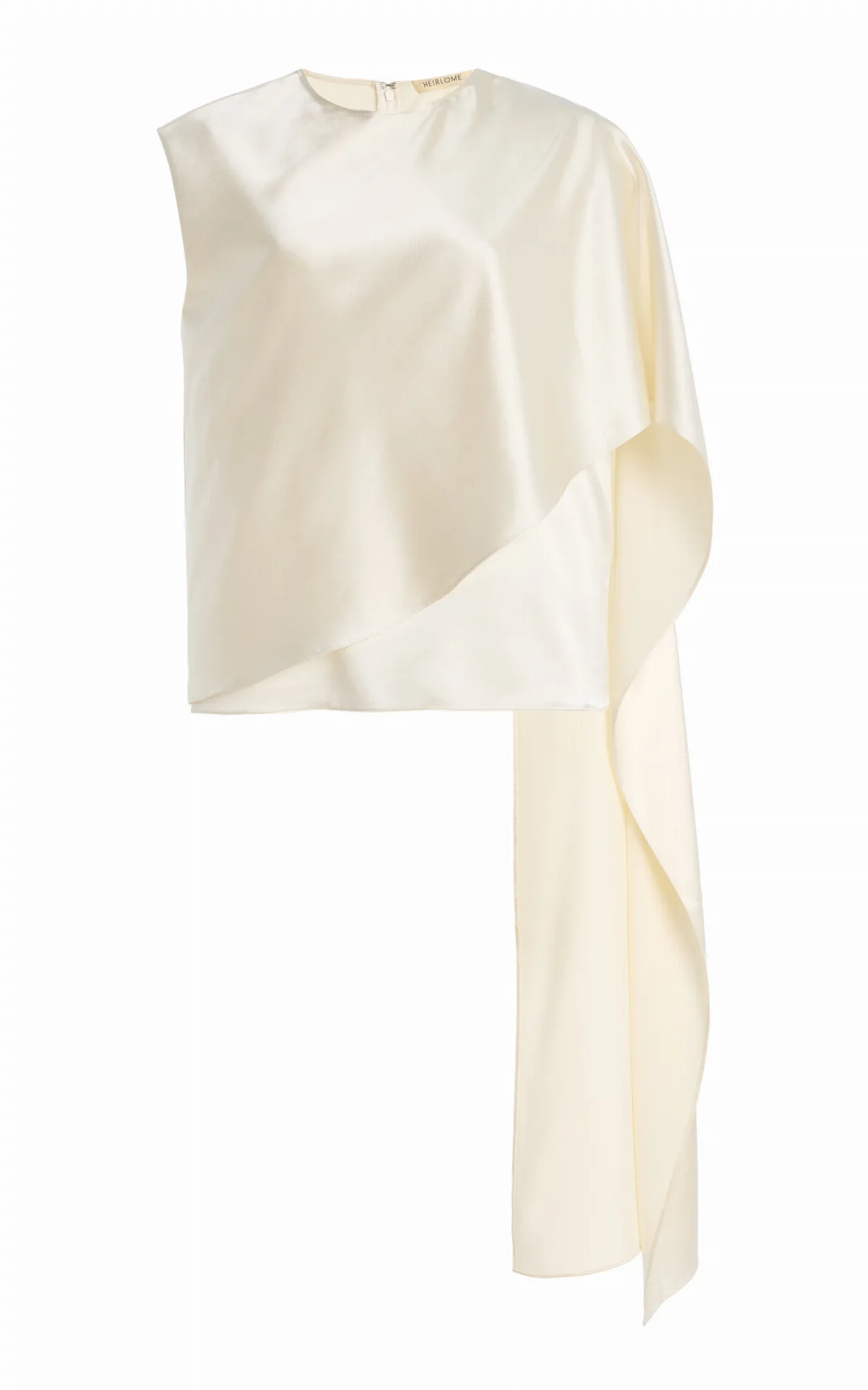 Exclusive Carmen Cape-Sleeve Silk Top