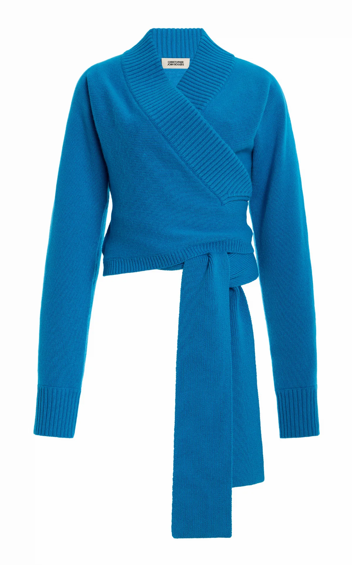 Wool-Cashmere Ballet-Wrap Sweater