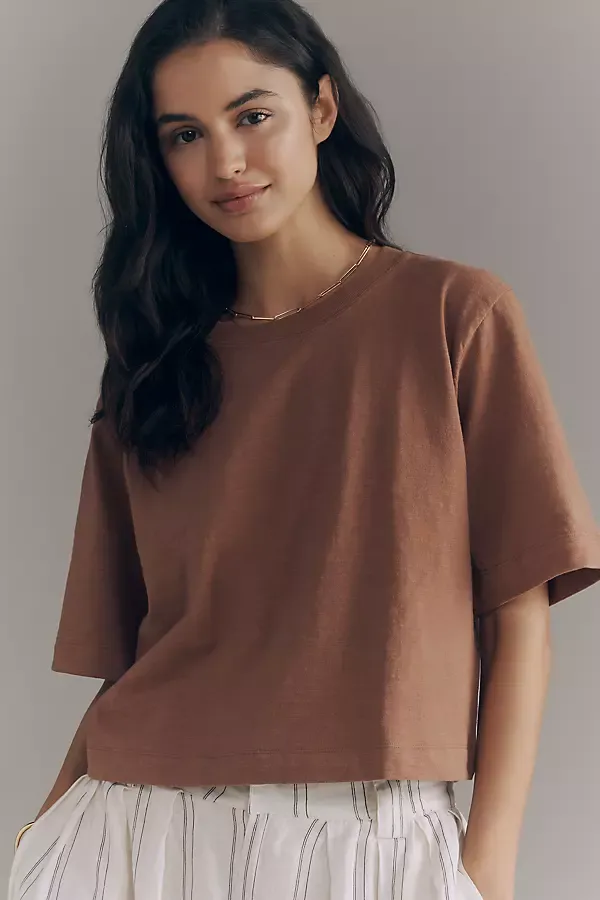 The Corey Short-Sleeve Boxy Tee by Maeve