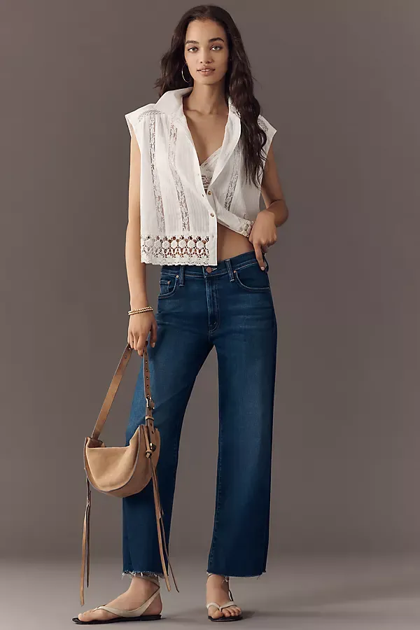 The Rambler Zip High-Rise Straight-Leg Ankle Jeans