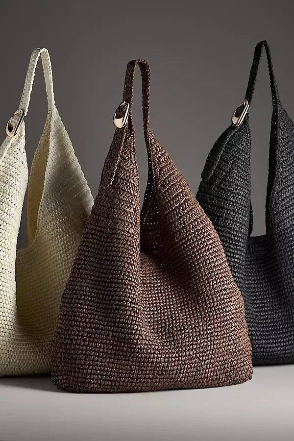 The Love Knot Slouchy Bag: Raffia Buckle Edition
