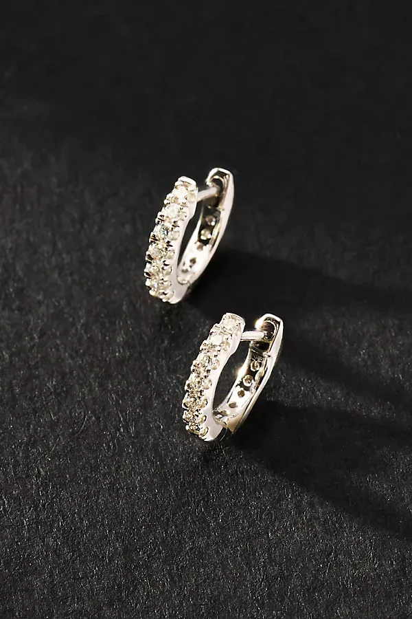 Small Diamond Hoop Earrings