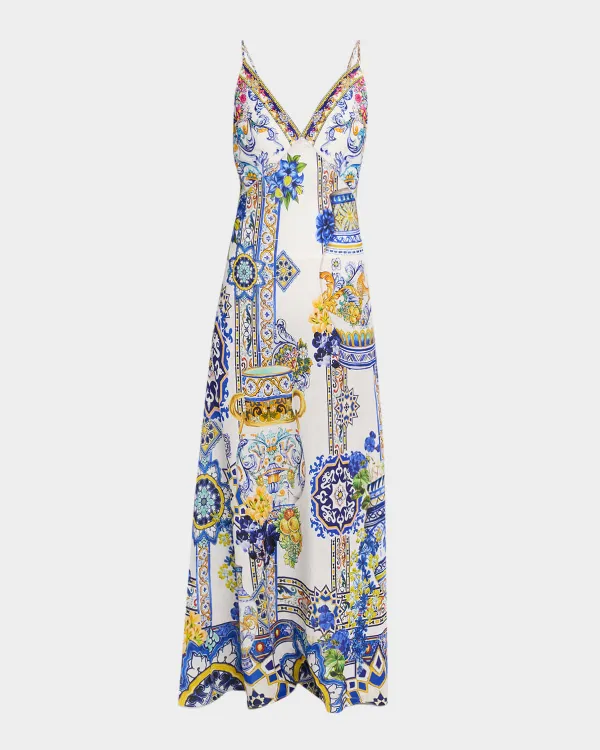 Sevilla V-Neck Bias Slip Dress
