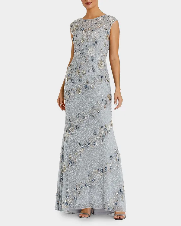 Beaded Trumpet Gown