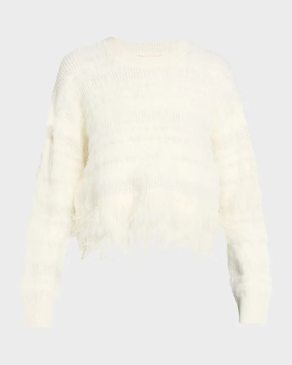 Vivi Feathered Crewneck Sweater