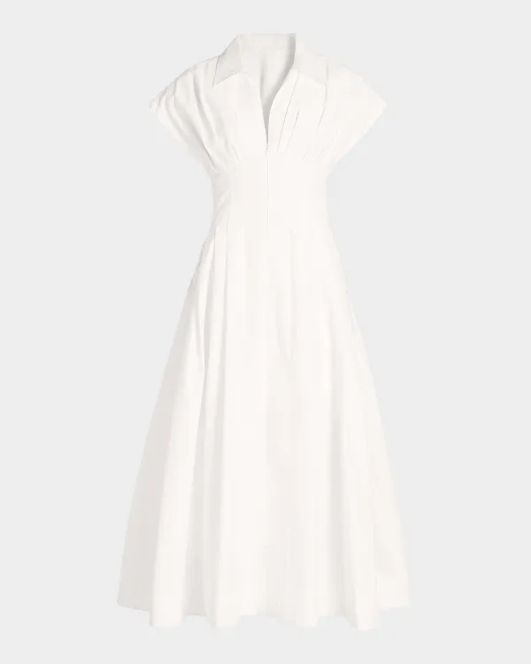 Farlow Zip-Front Midi Dress