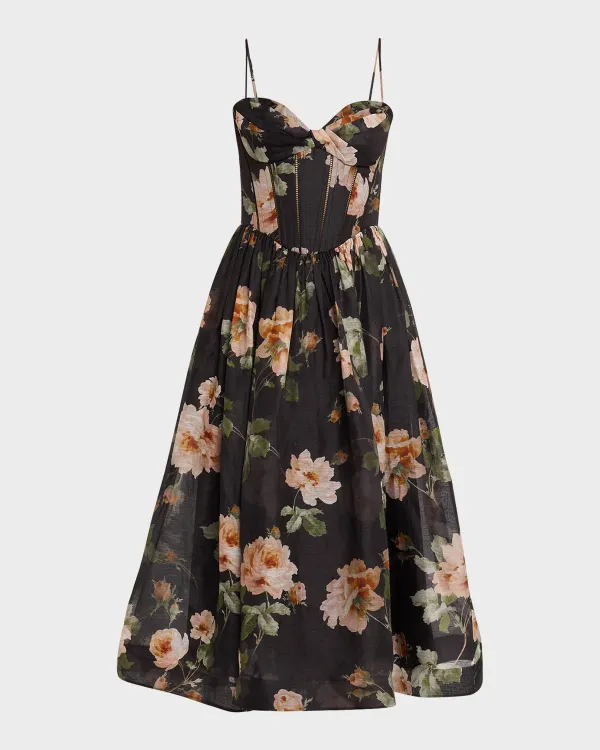 Luna Corset Midi Dress