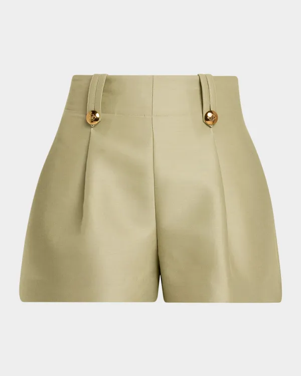 Luna Wool Silk Tailored Shorts