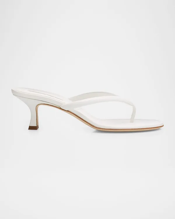 50mm Paterno Leather Thong Sandals