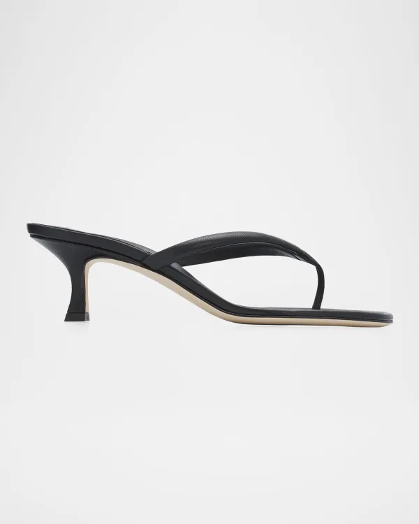 50mm Paterno Leather Thong Sandals